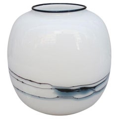 Vintage Danish Holmegaard Michael Bang Glass Vase Denmark 1970
