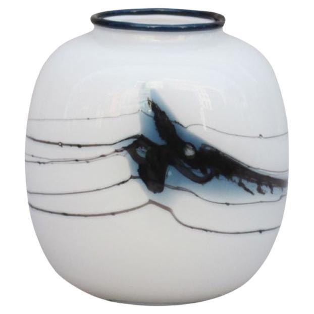 Vaso di vetro danese Holmegaard Michael Bang Danimarca 1970