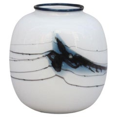 Vintage Danish Holmegaard Michael Bang Glass Vase Denmark 1970