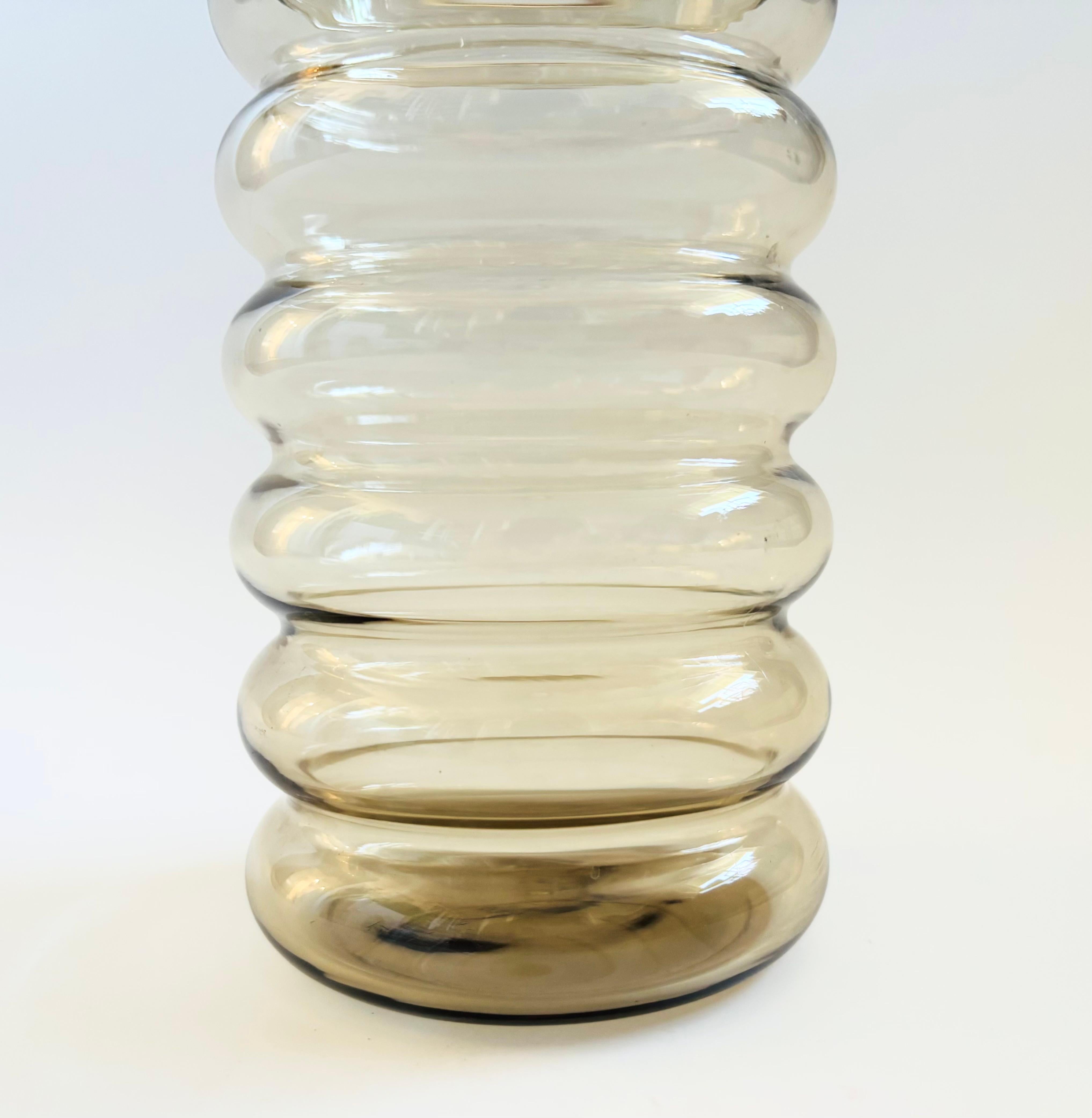 Danese Barattolo da farmacia in vetro danese Holmegaard Primula Smoke in vendita