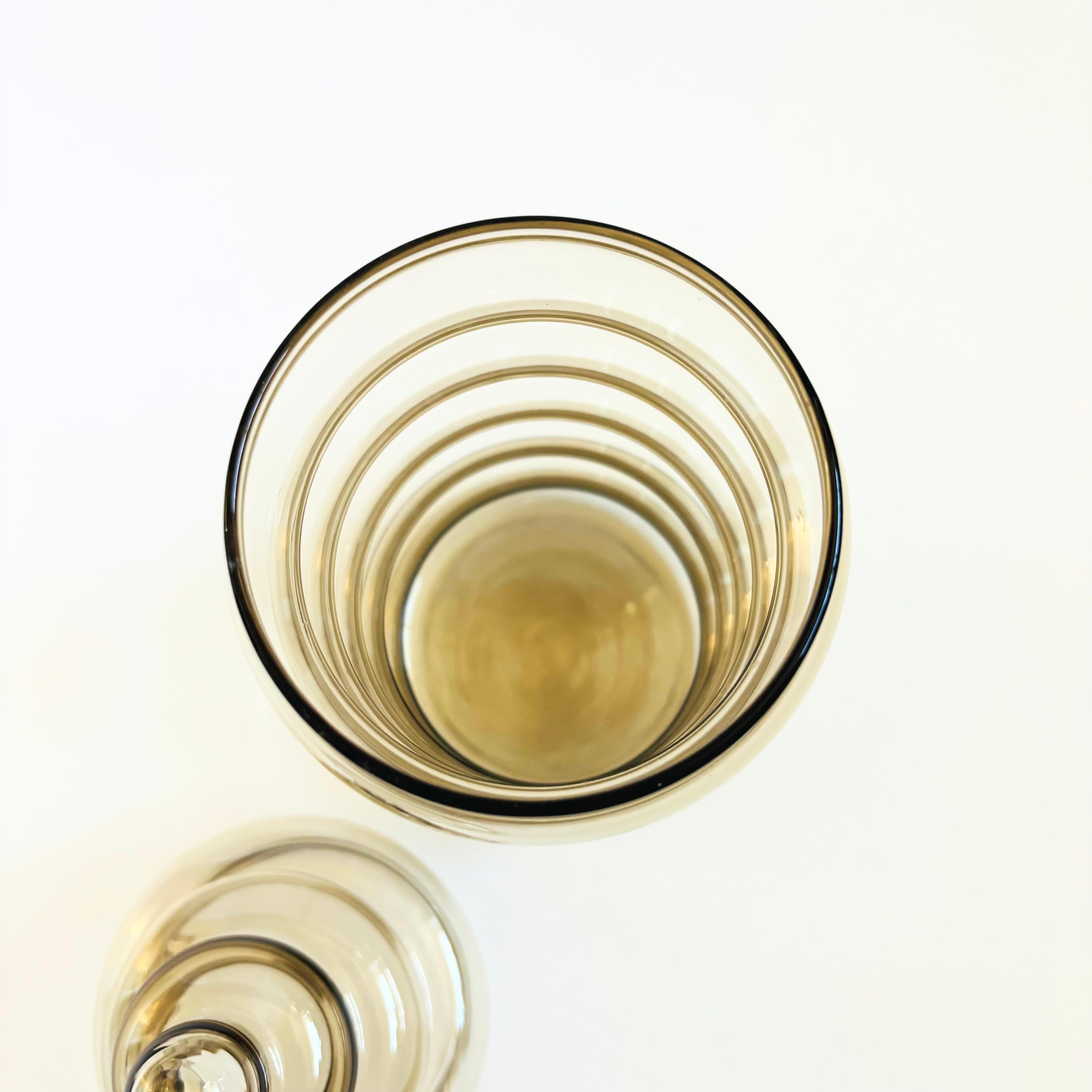 Barattolo da farmacia in vetro danese Holmegaard Primula Smoke in vendita 1