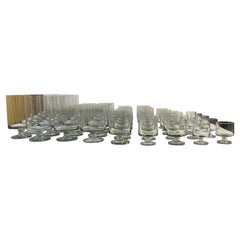 Danish Holmegaard Smoke Grey Drinking Glasses Stub by Meyer & Mørch, Set of 59