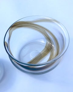 Dänische Schale aus Tundra-Kunstglas der Moderne von Holmegaard, 1970er Jahre