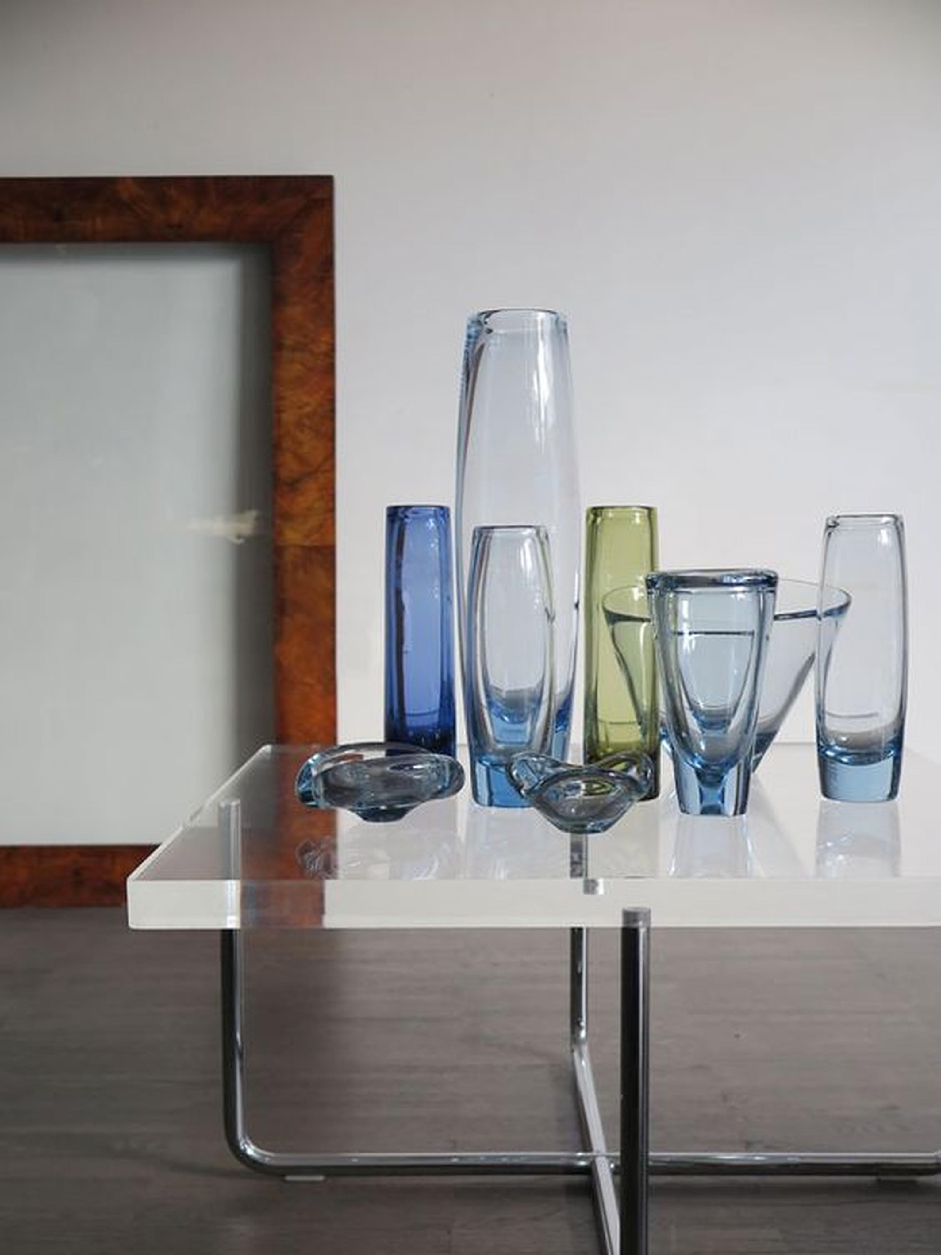 Mid-Century Modernist blue glass Vase by Per Lütken For Sale 1