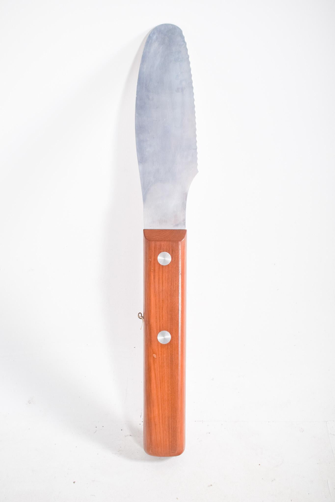 Dänisches, riesiges dänisches Messer mit Holzgriff (Gemalt) im Angebot