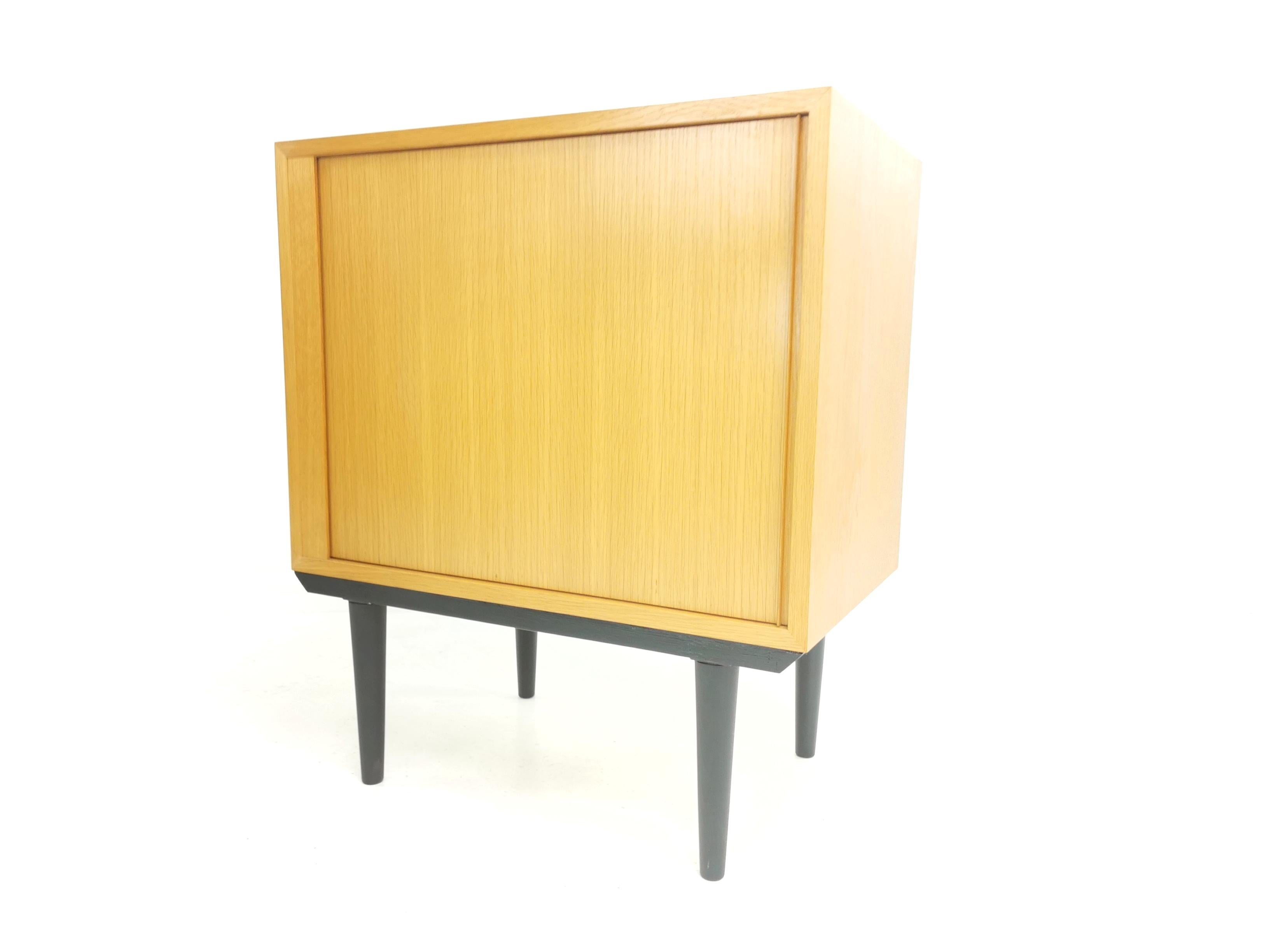 Danish Hundevad Tambour Cabinet Mid Century Vintage Unit In Good Condition In STOKE ON TRENT, GB