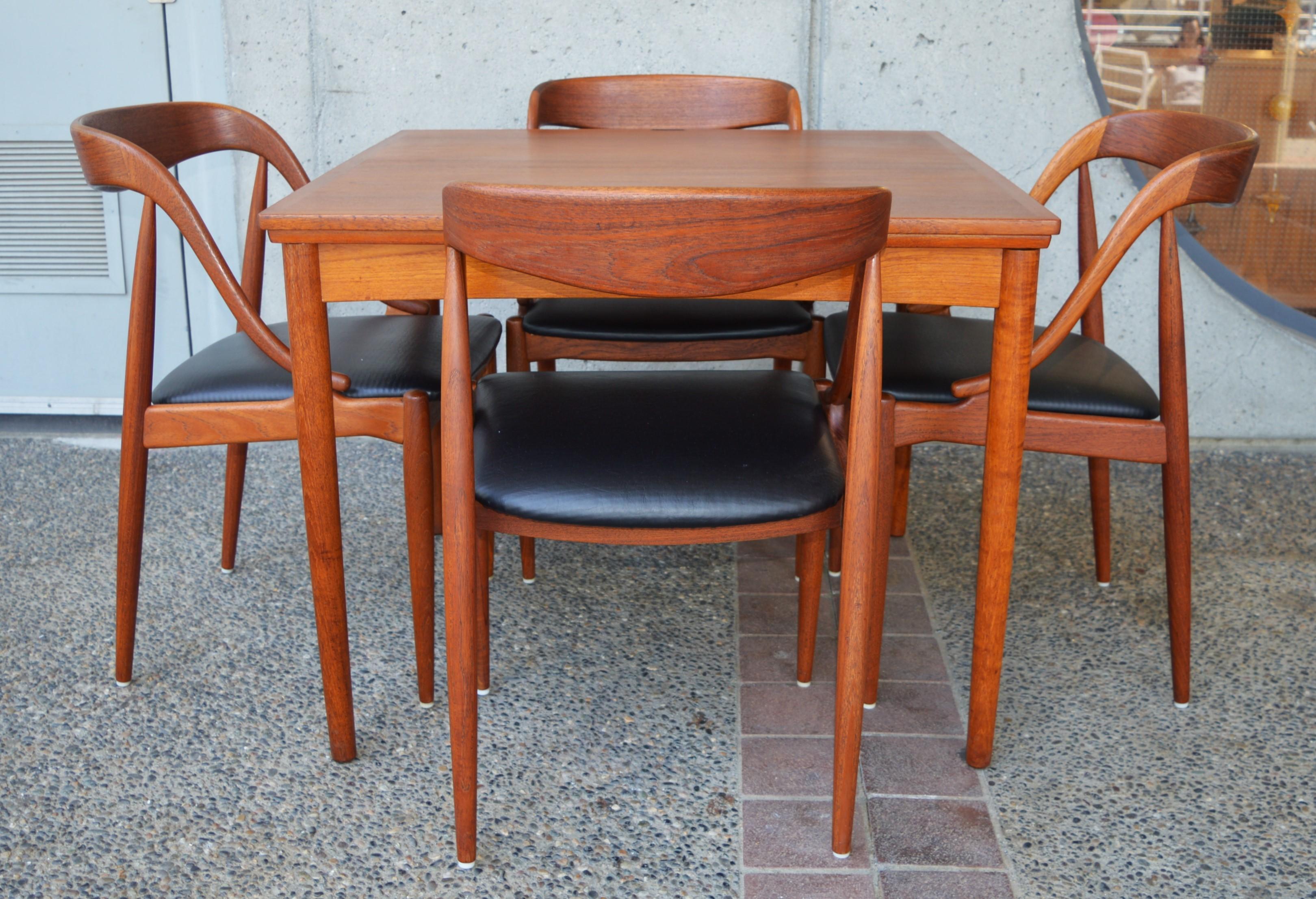 Danish Hundivad & Co. Teak Flip Top Draw Leaf Card Table / Dining Table 6
