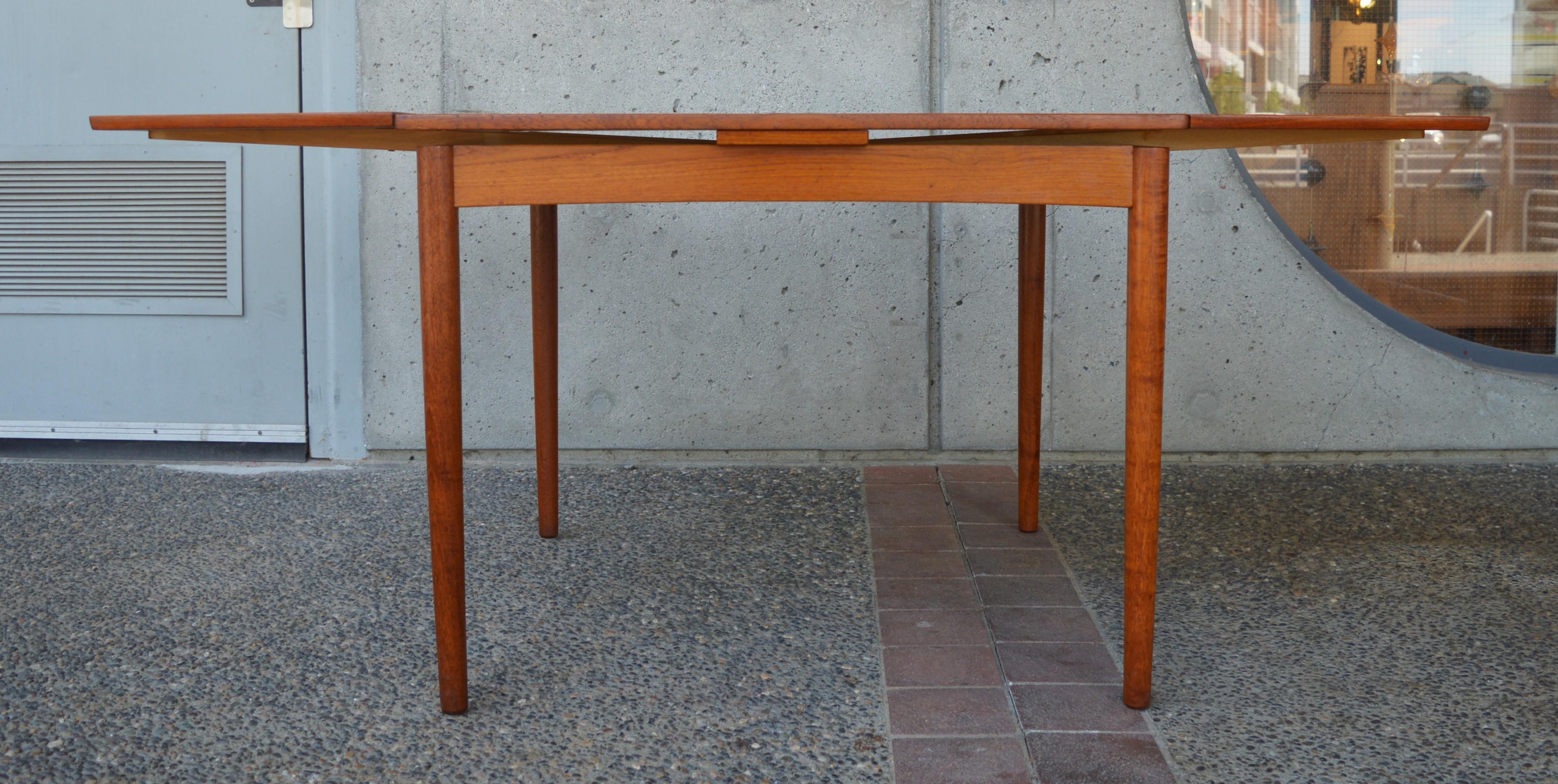 Danish Hundivad & Co. Teak Flip Top Draw Leaf Card Table / Dining Table 7