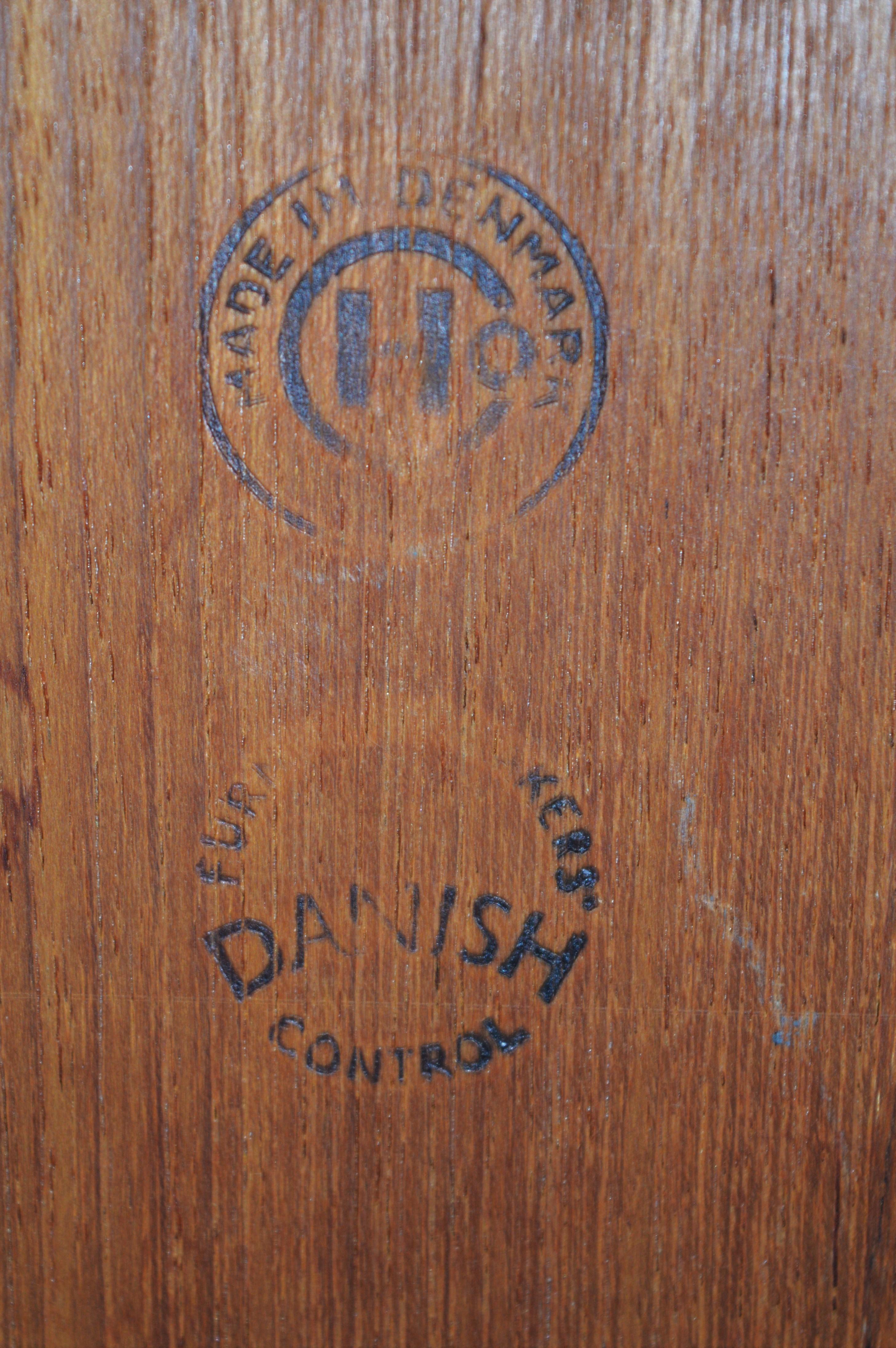 Danish Hundivad & Co. Teak Flip Top Draw Leaf Card Table / Dining Table 10