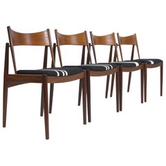 Danish H.W Klein Teak Dining Chairs, Set of Four