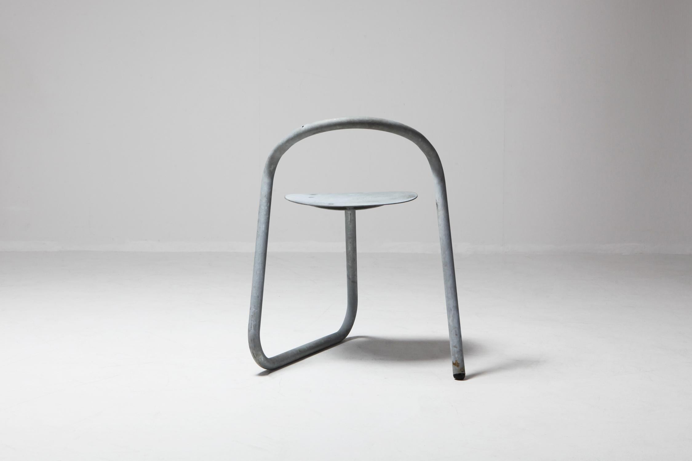 Danish Industrial Galvanized Stackable Chair by Erik Magnussen for Paustian 11