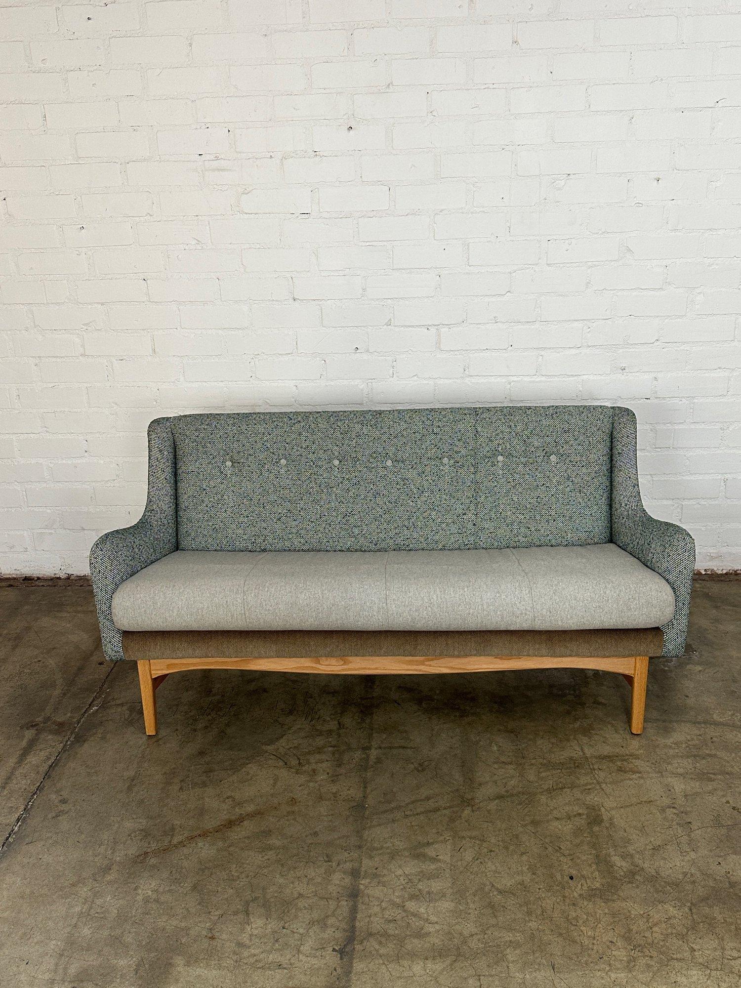 Danish Inspired Custom Compact Sofa In Good Condition For Sale In Los Angeles, CA