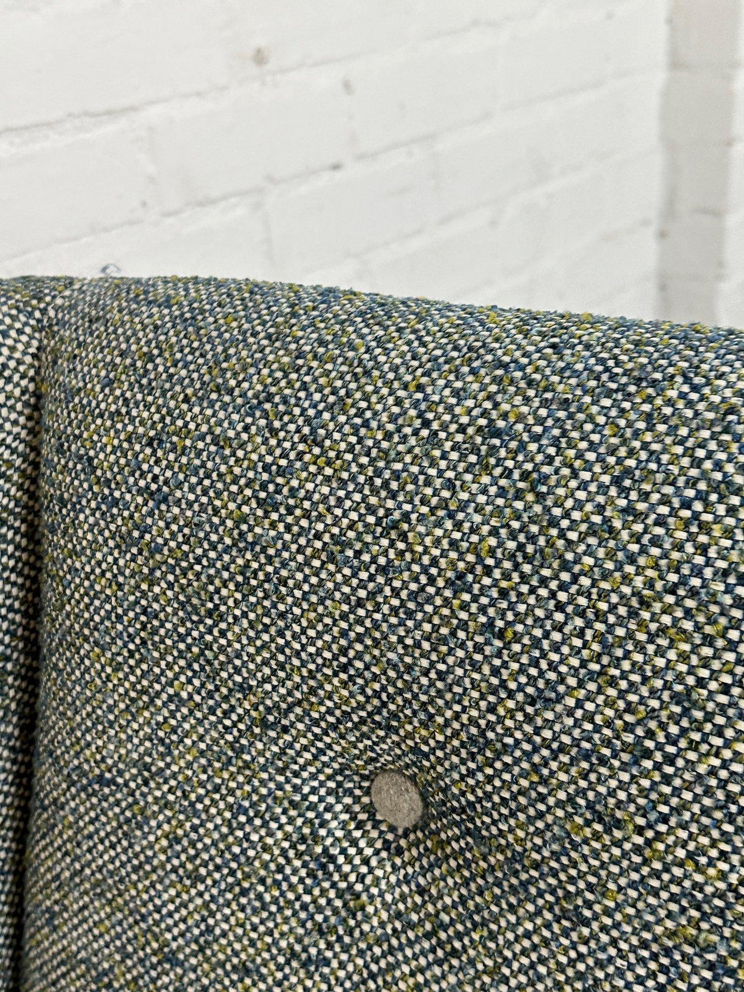 Fabric Danish Inspired Custom Compact Sofa For Sale