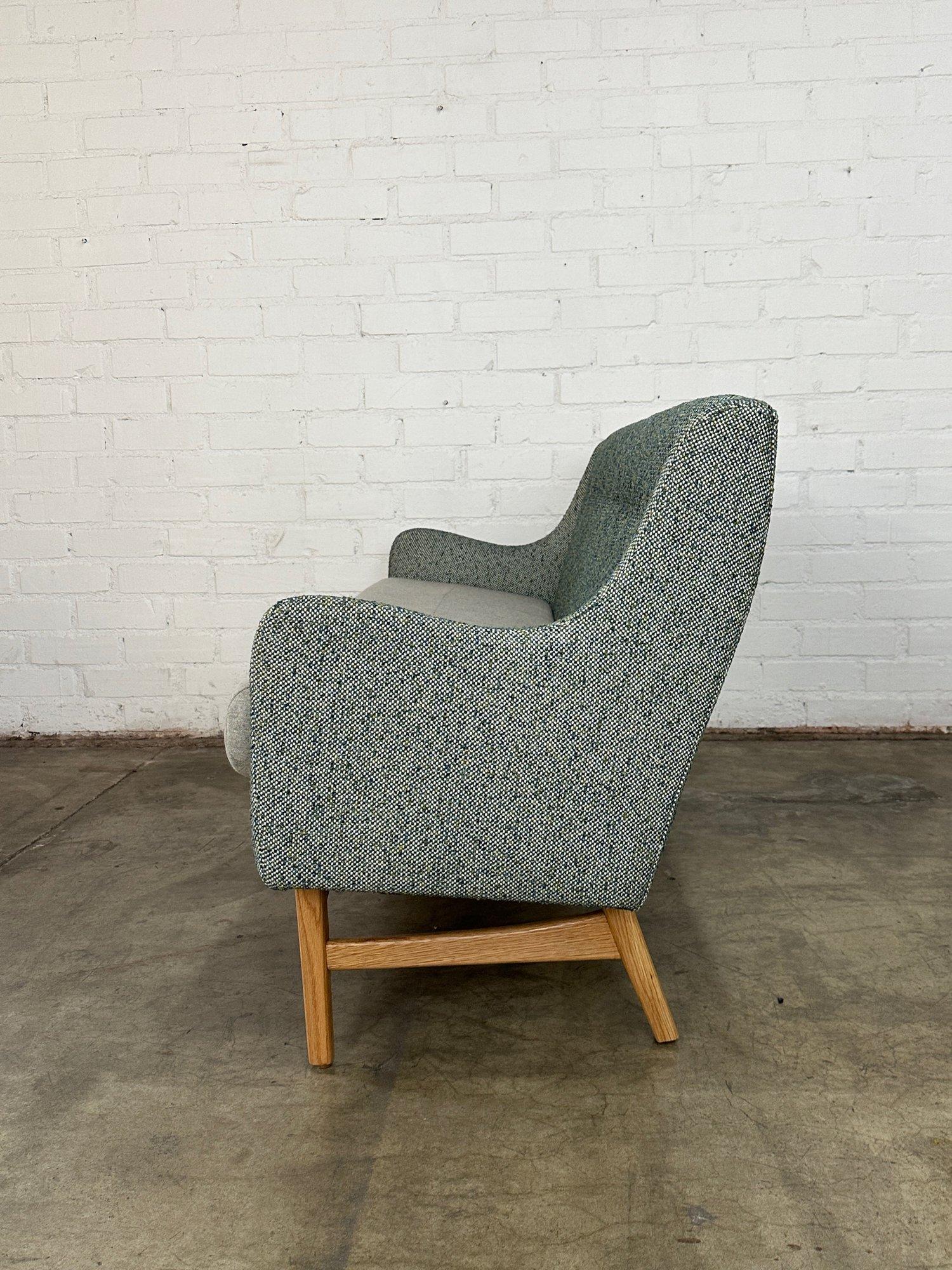 Danish Inspired Custom Compact Sofa For Sale 2