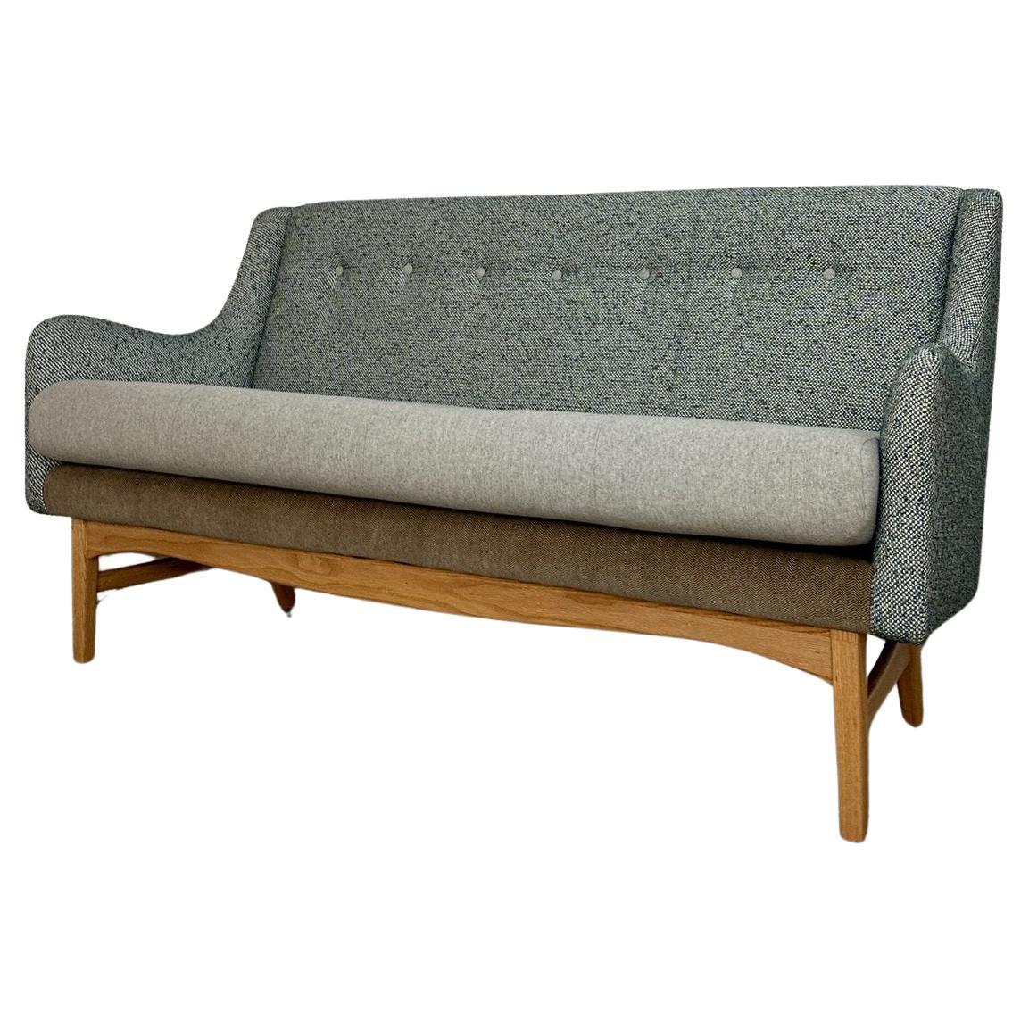 Danish Inspired Custom Compact Sofa For Sale