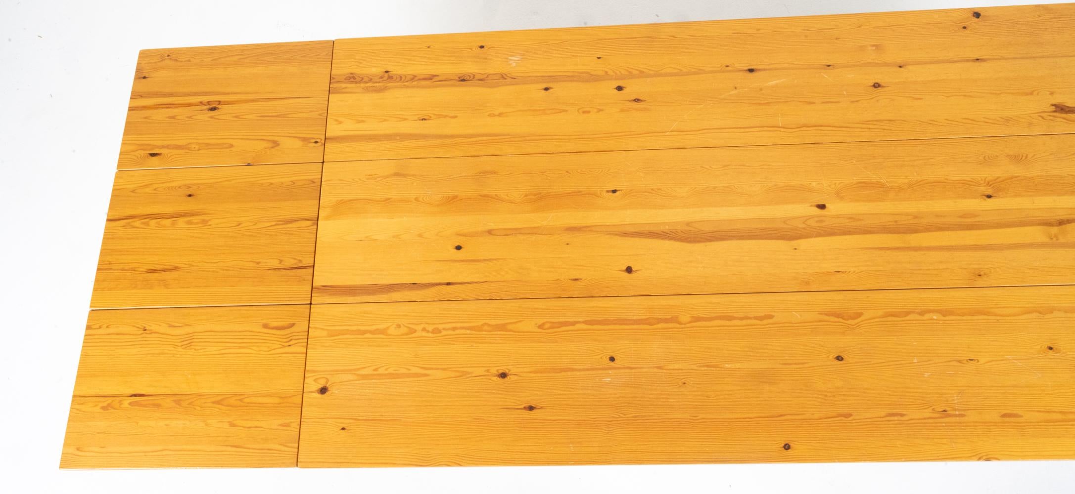 Danish Jens Lyngsoe-Style Pine Trestle Dining Table, c. 1980's 13