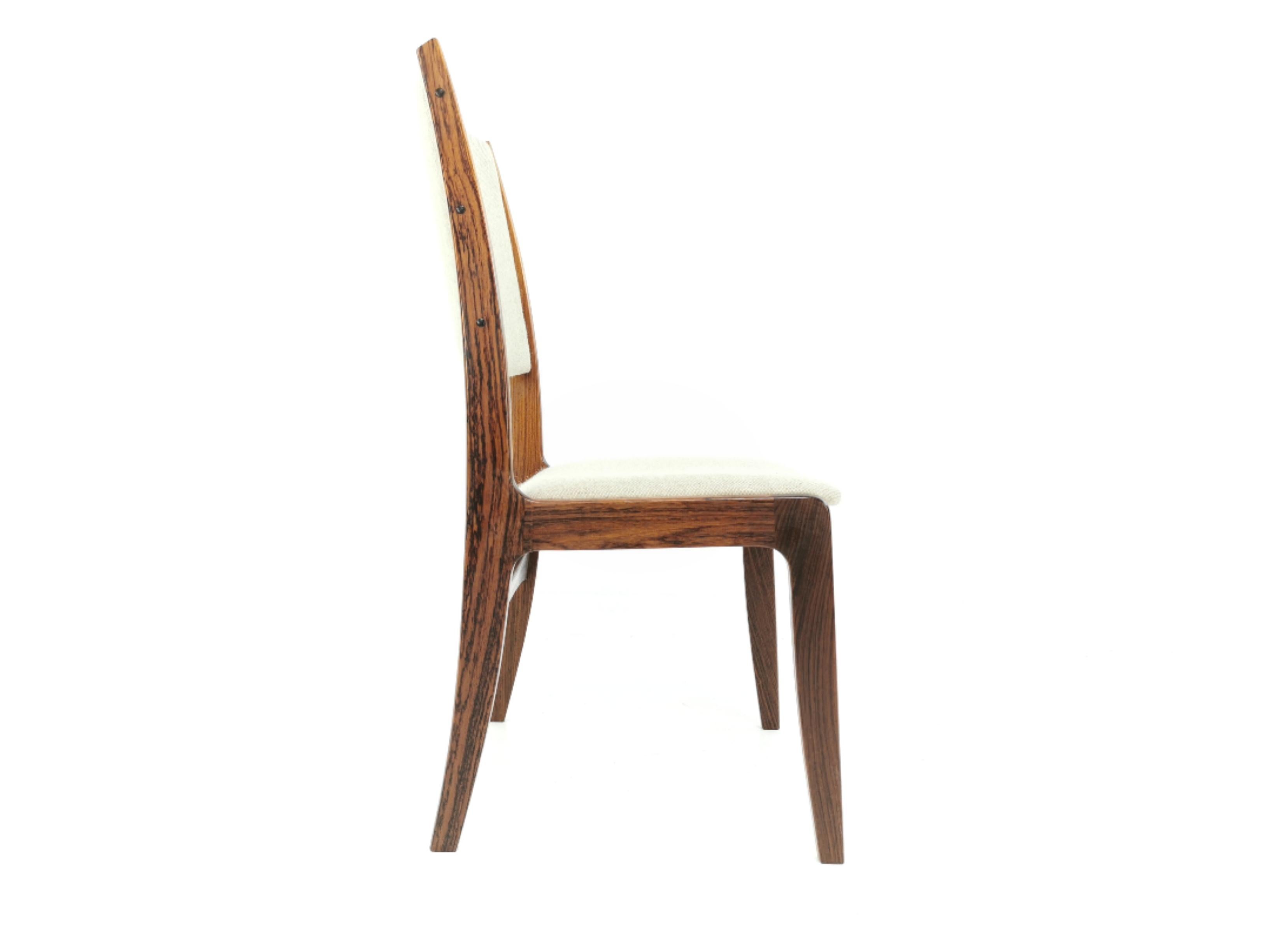 Scandinavian Danish Johannes Andersen Rosewood Vintage Dining Chairs Midcentury