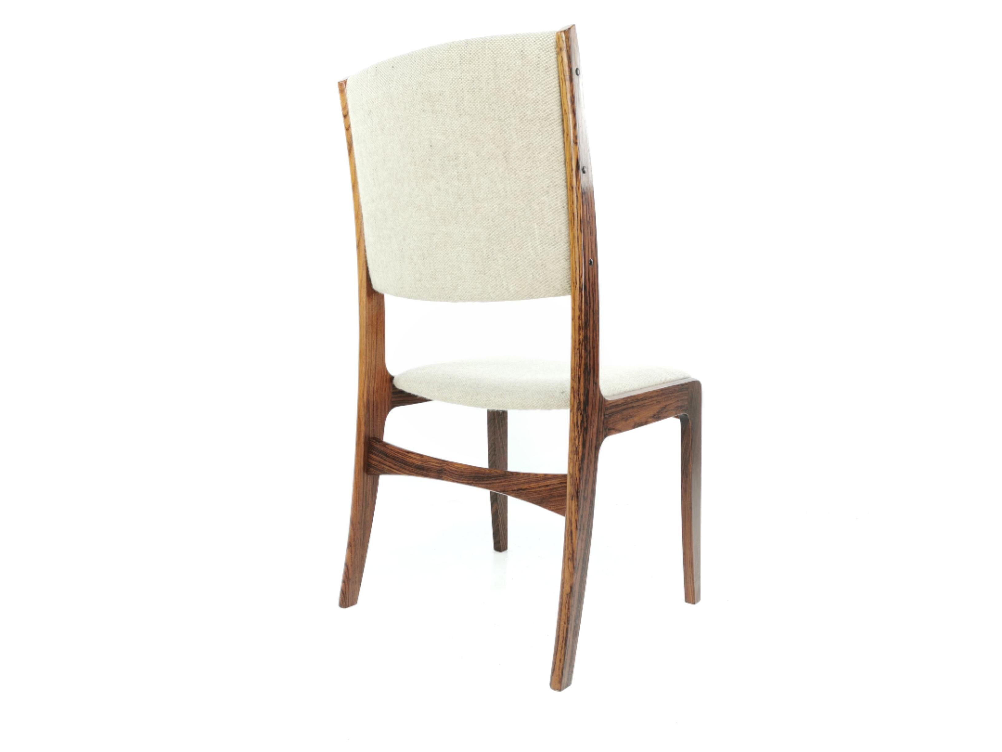 Danish Johannes Andersen Rosewood Vintage Dining Chairs Midcentury In Good Condition In STOKE ON TRENT, GB