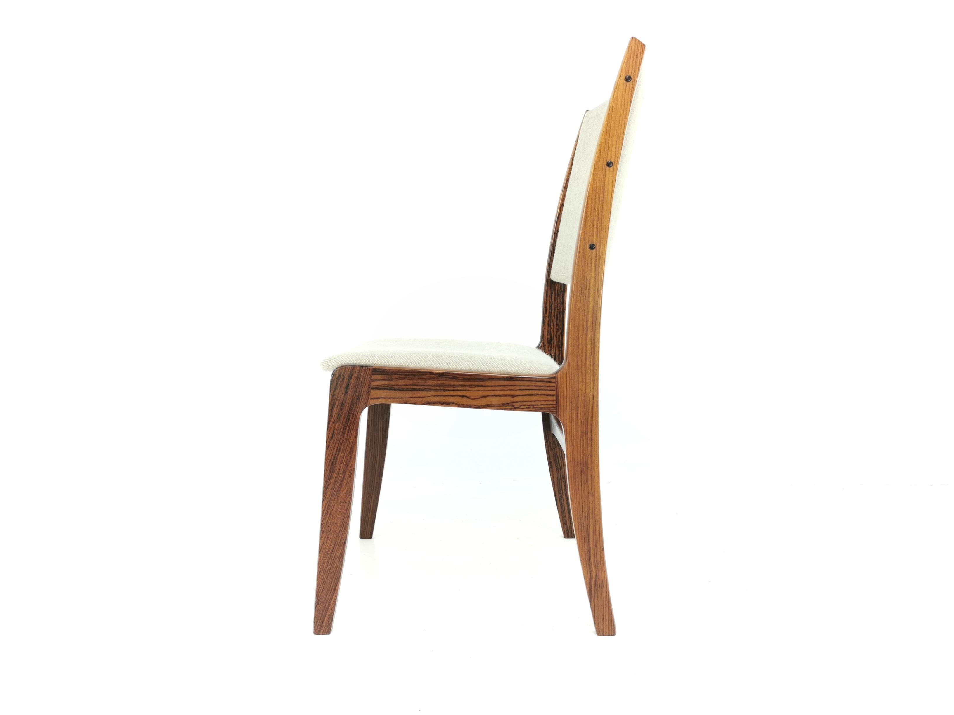 20th Century Danish Johannes Andersen Rosewood Vintage Dining Chairs Midcentury