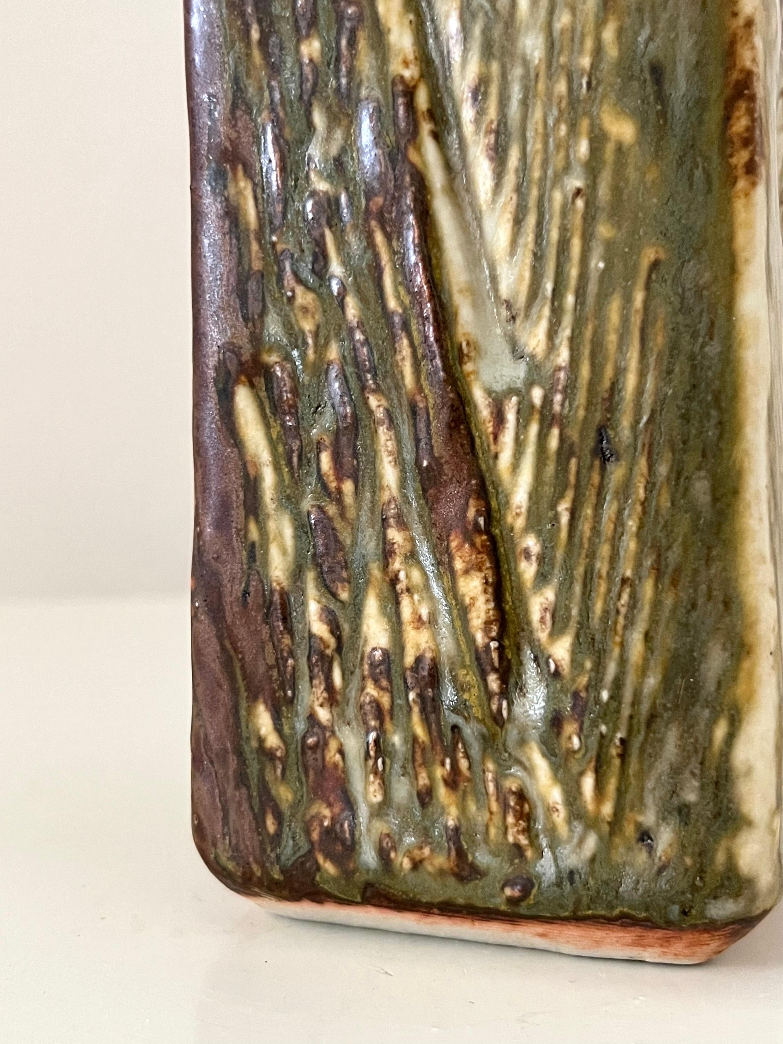 Vaso in gres danese Jørgen Mogensen 1960 Studio A Decorazioni organiche in vendita 3