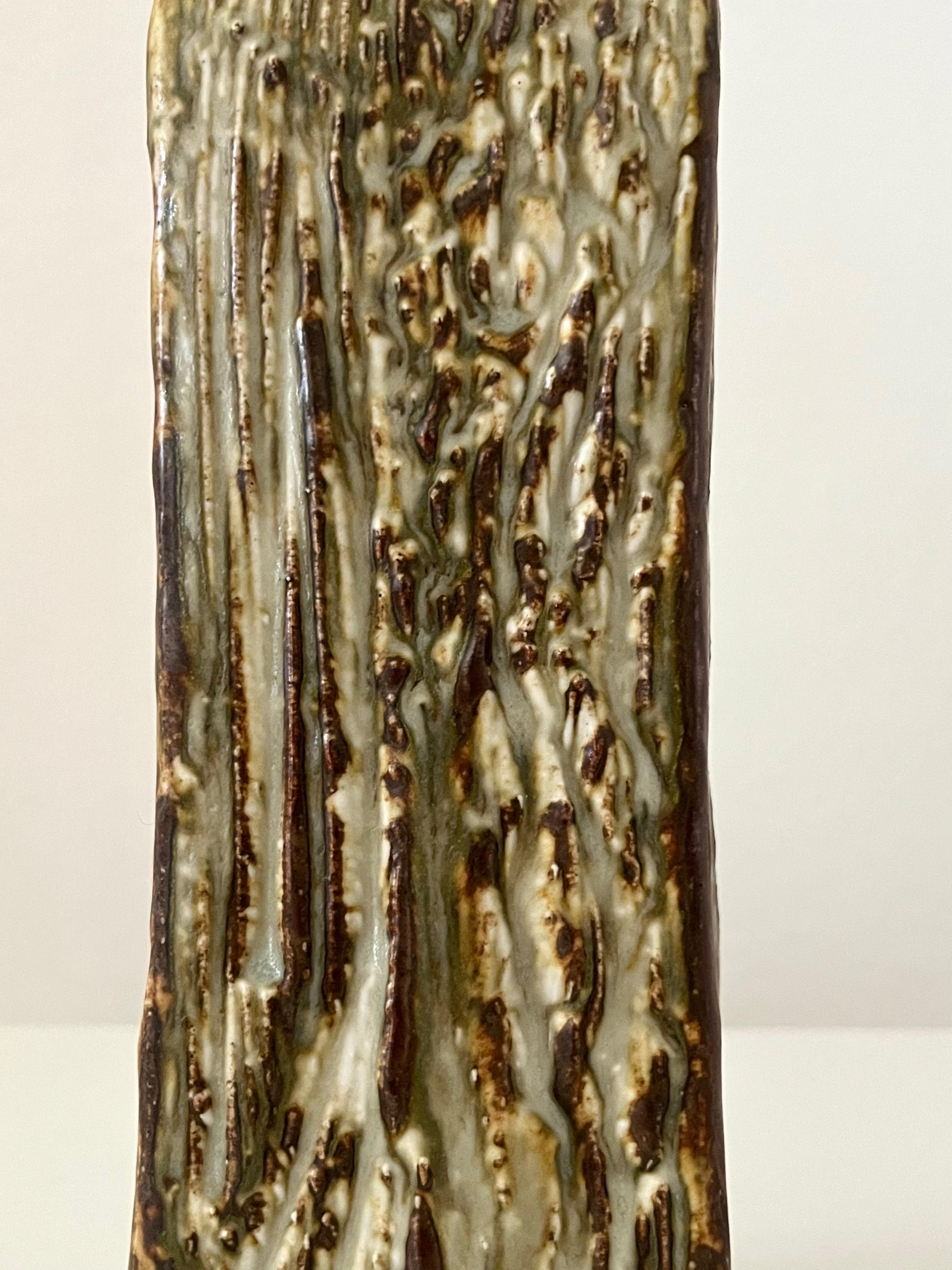 Vaso in gres danese Jørgen Mogensen 1960 Studio A Decorazioni organiche in vendita 2