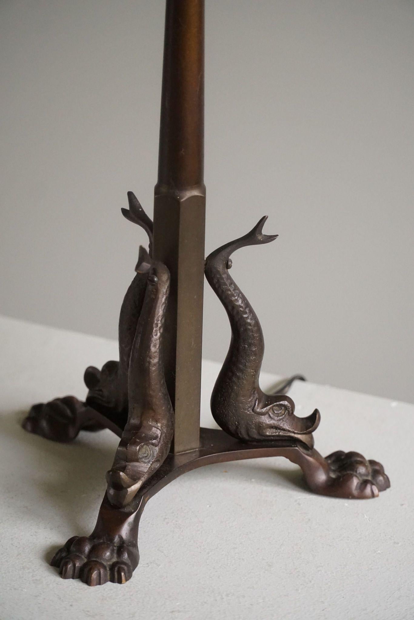 Lámpara de sobremesa danesa Jugendstil, Art Nouveau, en bronce, años 20 Metal en venta