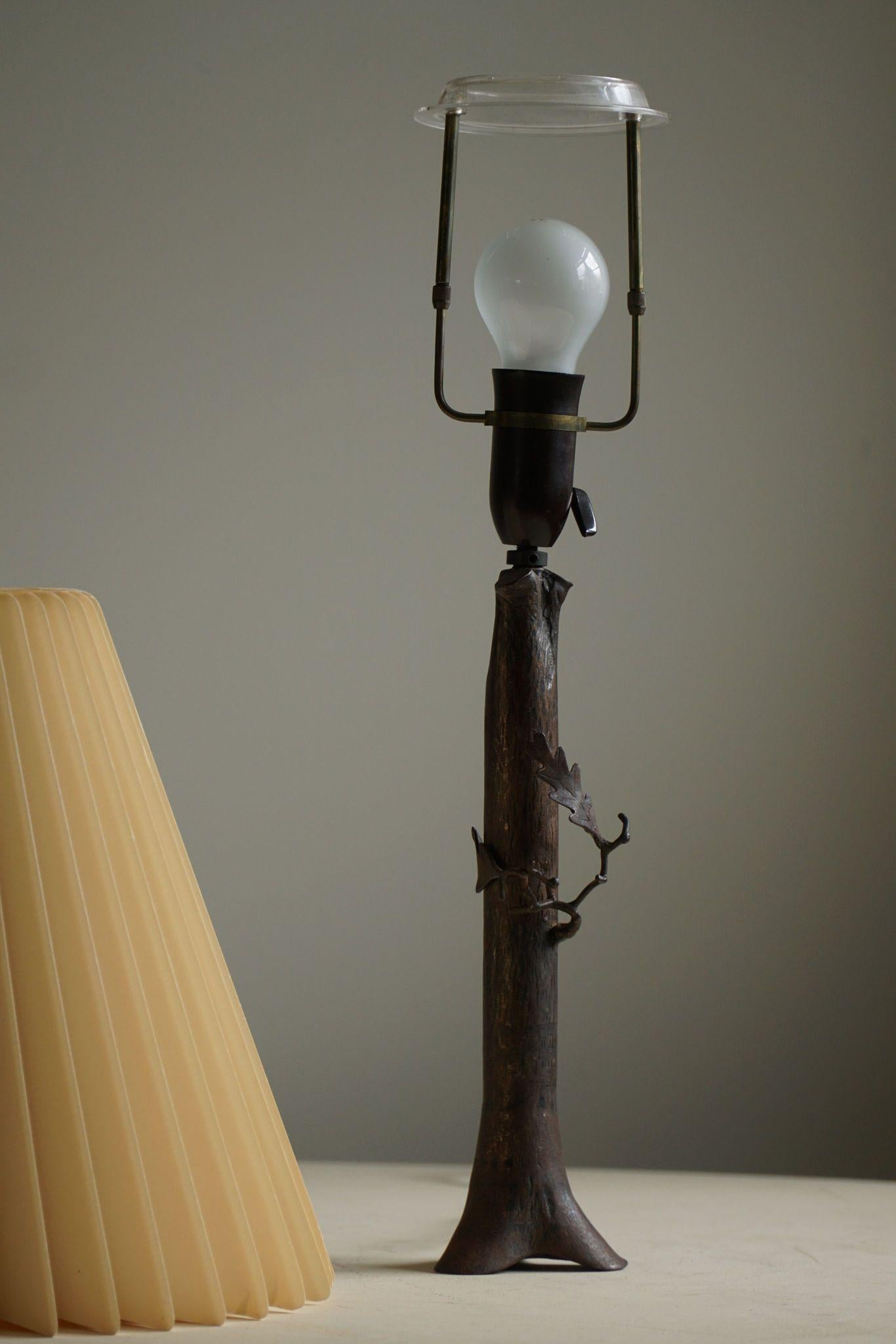 20ième siècle Lampe de bureau danoise Jugendstil, Art Nouveau, en bronze, Joh. Christensen, années 1920