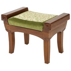 Danish Jugendstil Mahogany Stool by Johan Rohde, circa 1890-1910