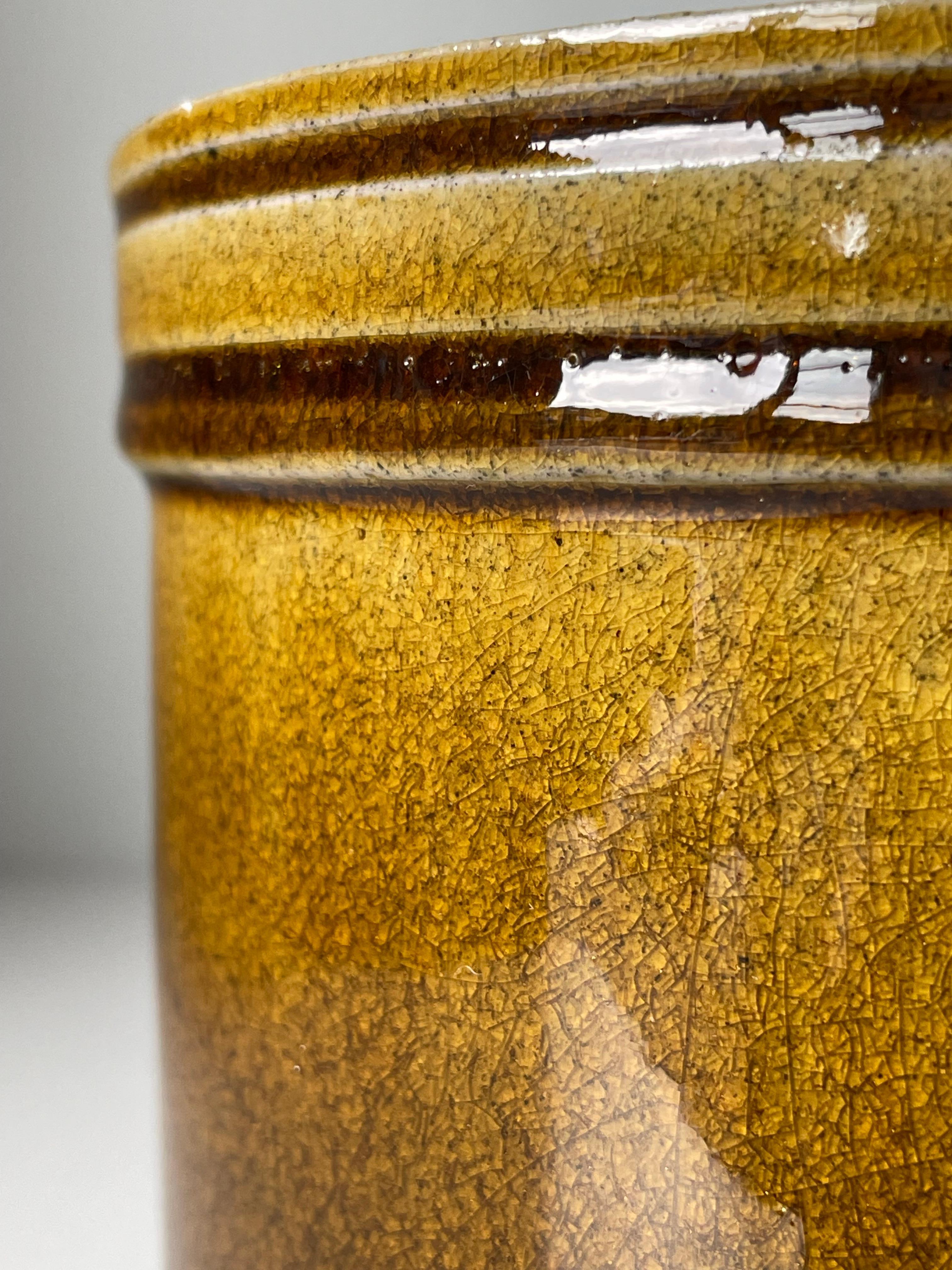 Kähler Jardinière en céramique glacée OCHRE 1950, Danemark en vente 2