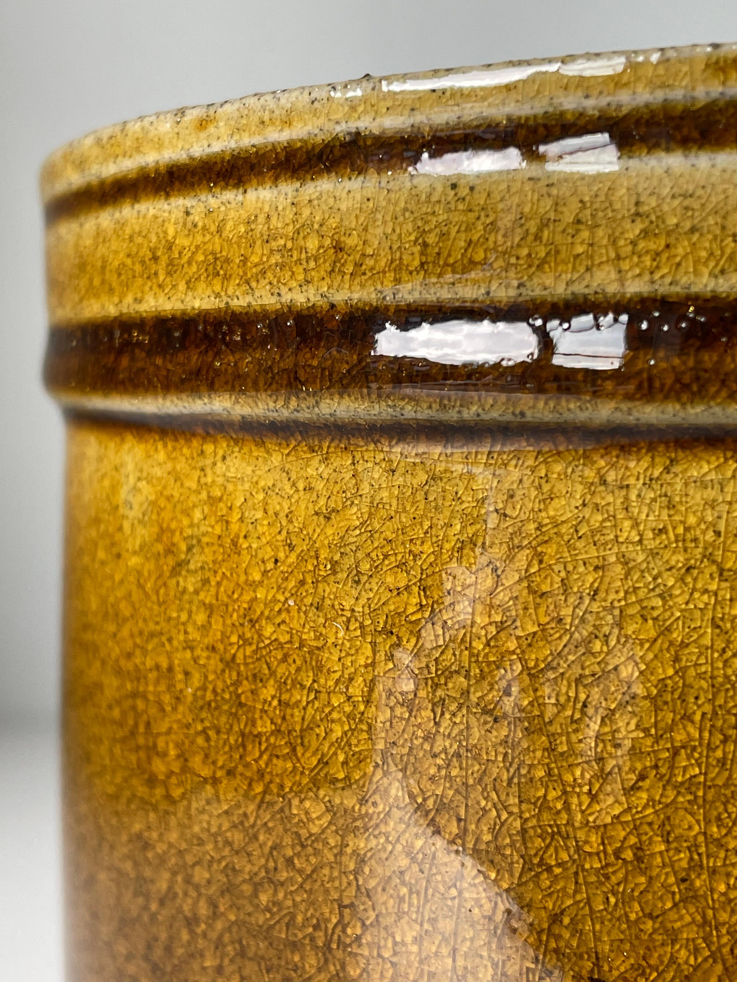 Kähler Jardinière en céramique glacée OCHRE 1950, Danemark en vente 1