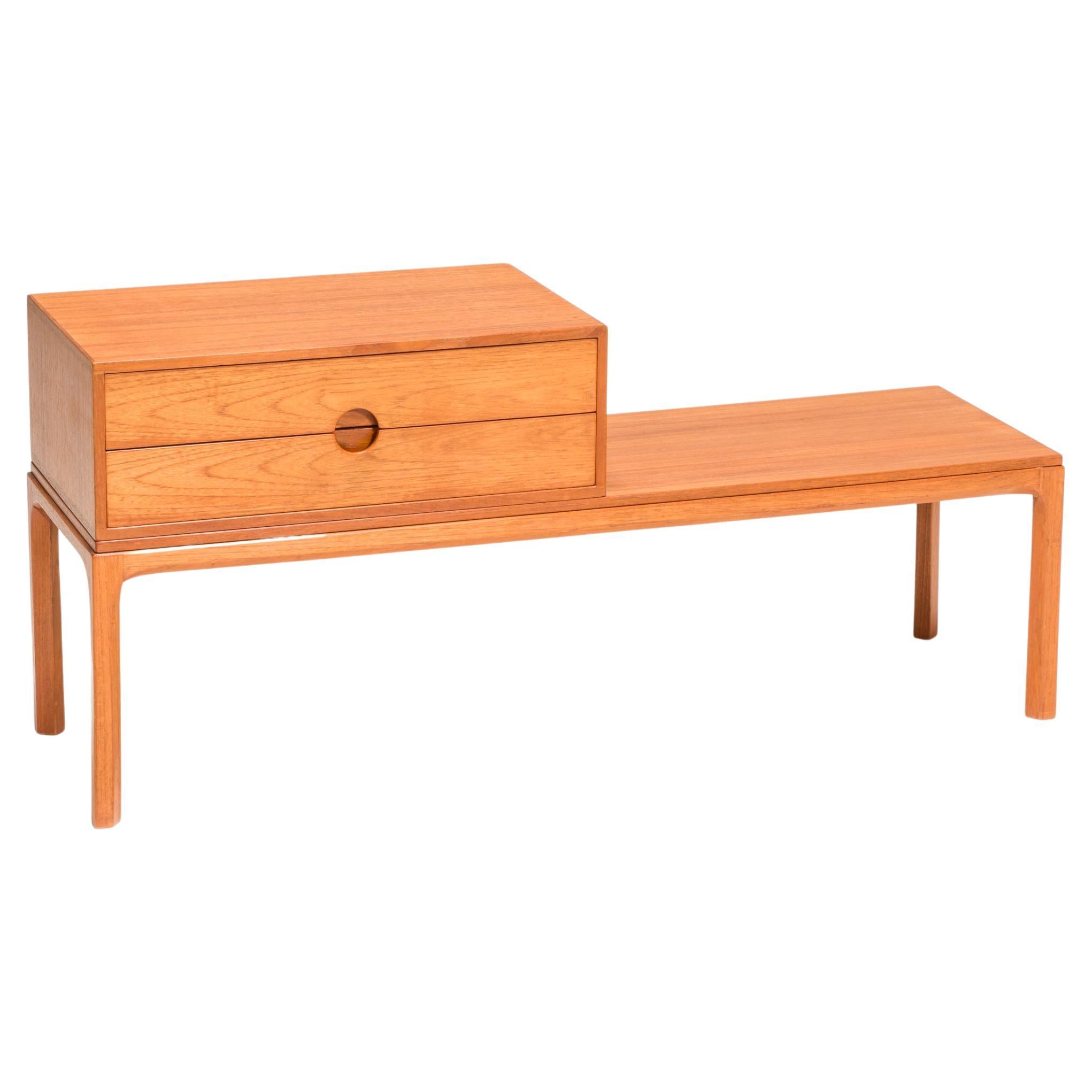 Danish Kai Kristiansen for Aksel Kjersgaard Teak Hallway Bench With Two Drawers For Sale