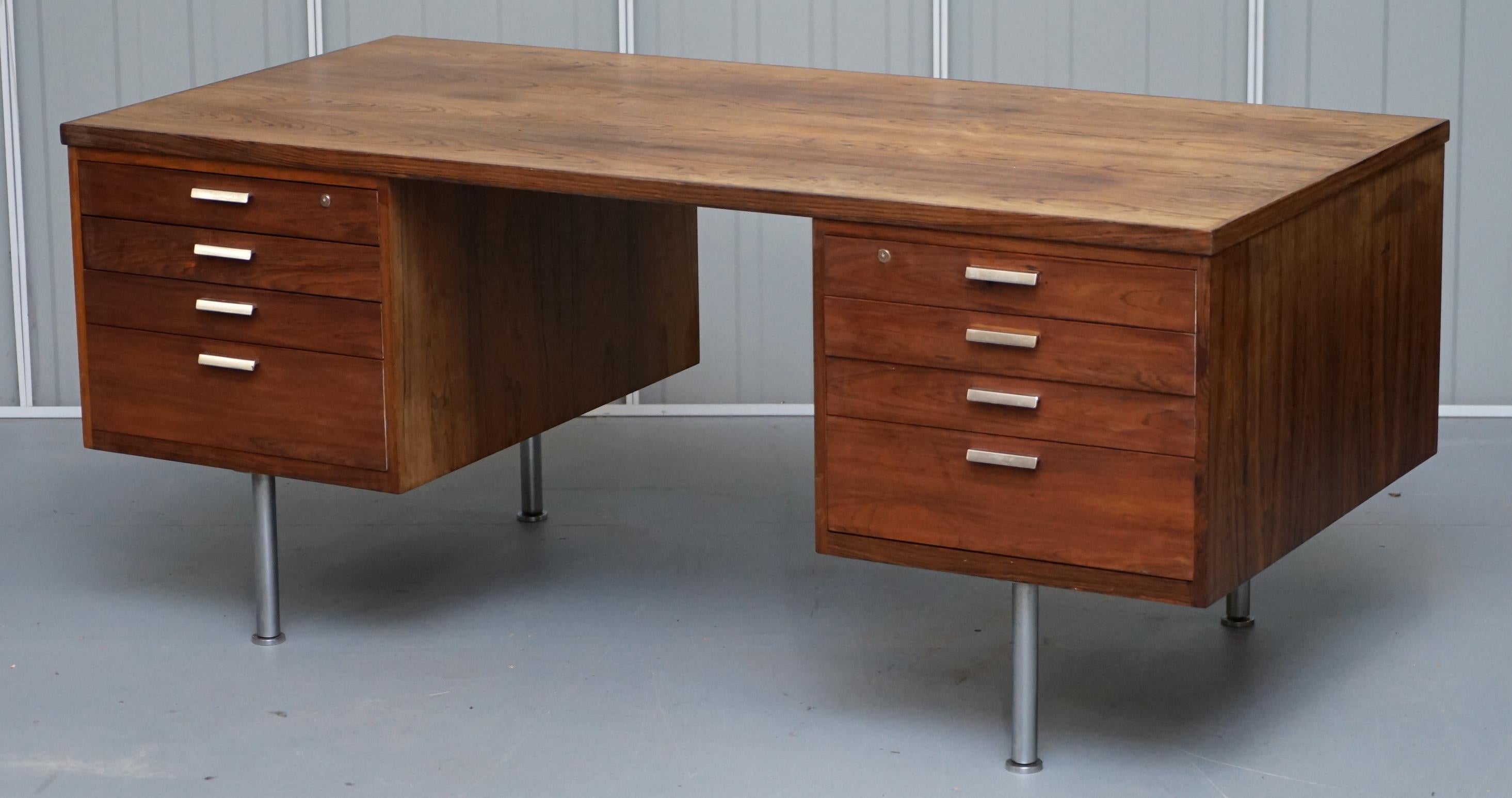 Mid-Century Modern Danish Desk After Kai Kristiansen for Skovmand & Andersen Brazilian Hardword