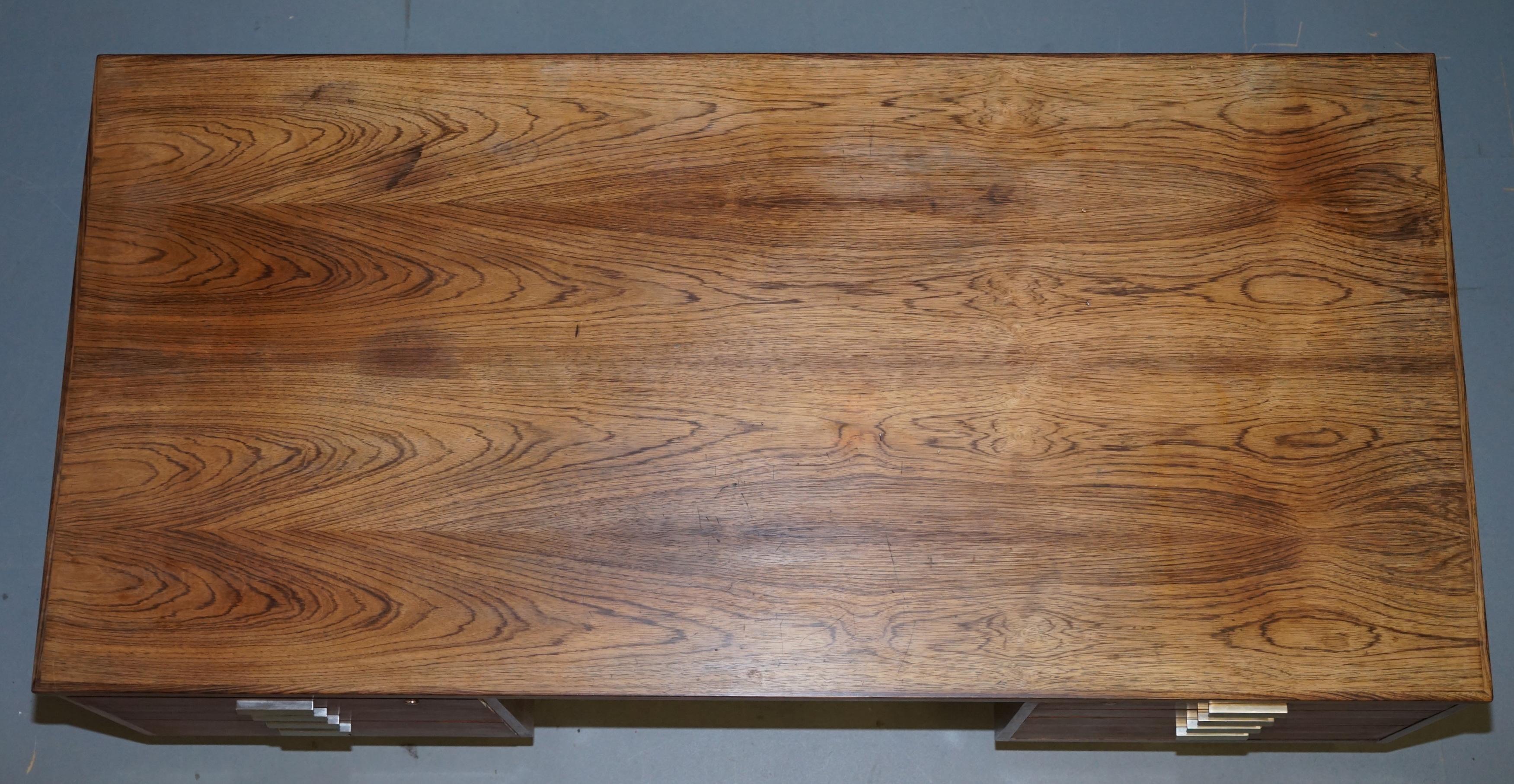 Hand-Crafted Danish Desk After Kai Kristiansen for Skovmand & Andersen Brazilian Hardword