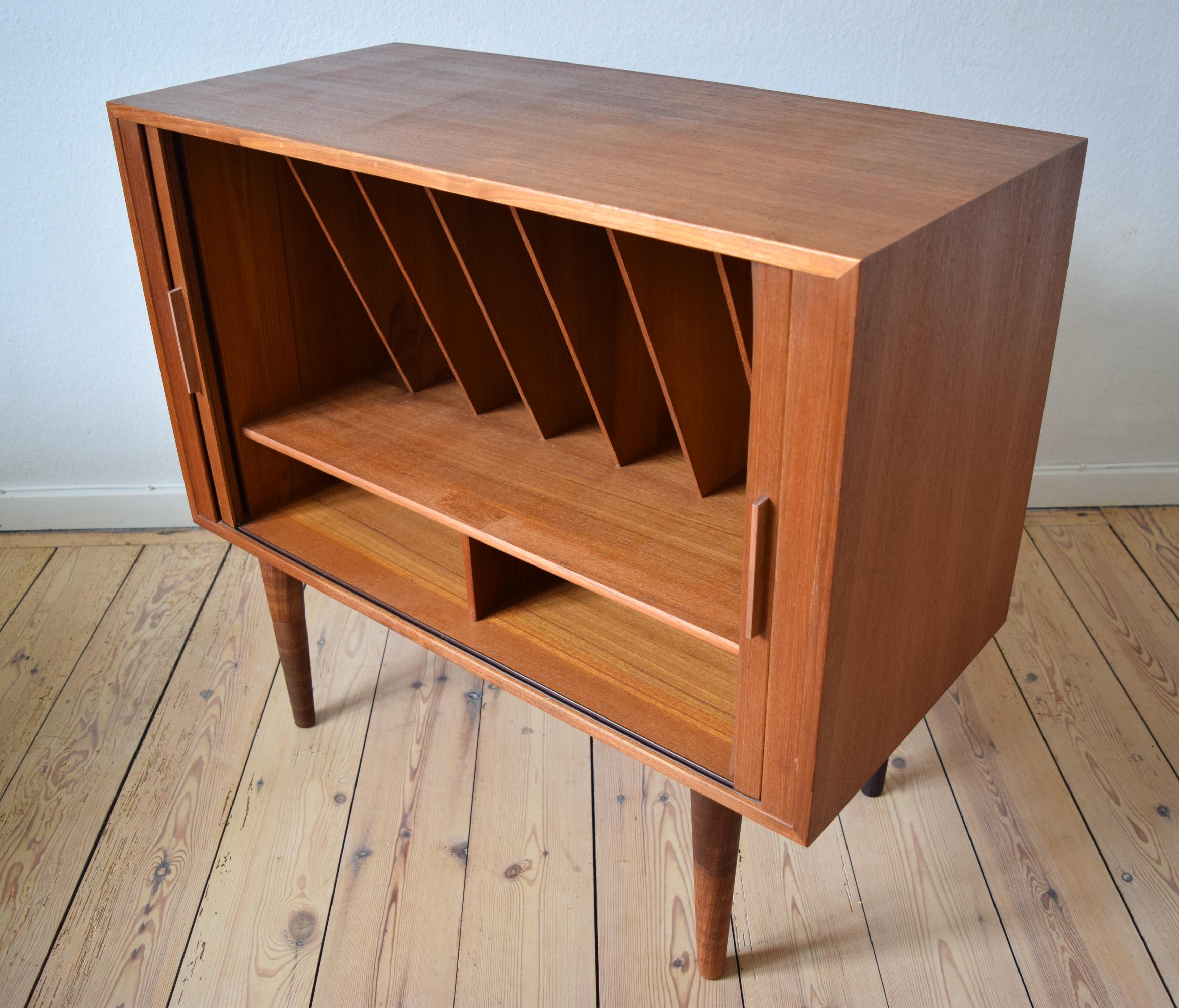 Danish Kai Kristiansen Teak Record Cabinet from FM Møbler, 1960s 2