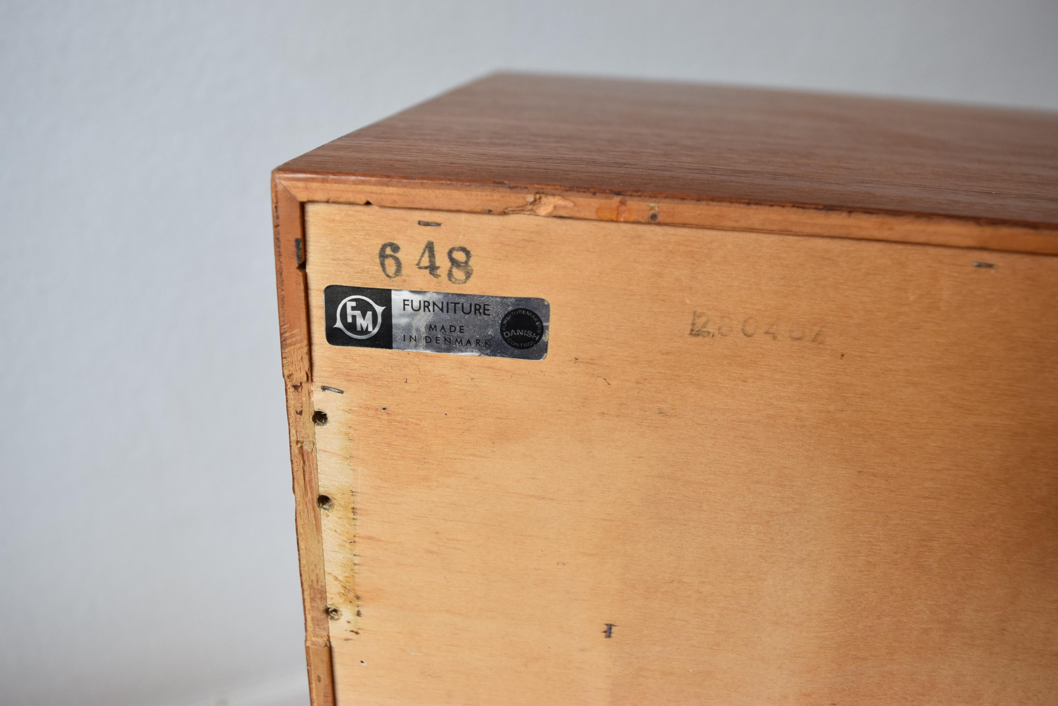 Danish Kai Kristiansen Teak Record Cabinet from FM Møbler, 1960s 3