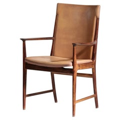 Vintage Danish Kai Lyngfeldt Larsen Armchair Scandinavian Leather Chair Soren Willadsen