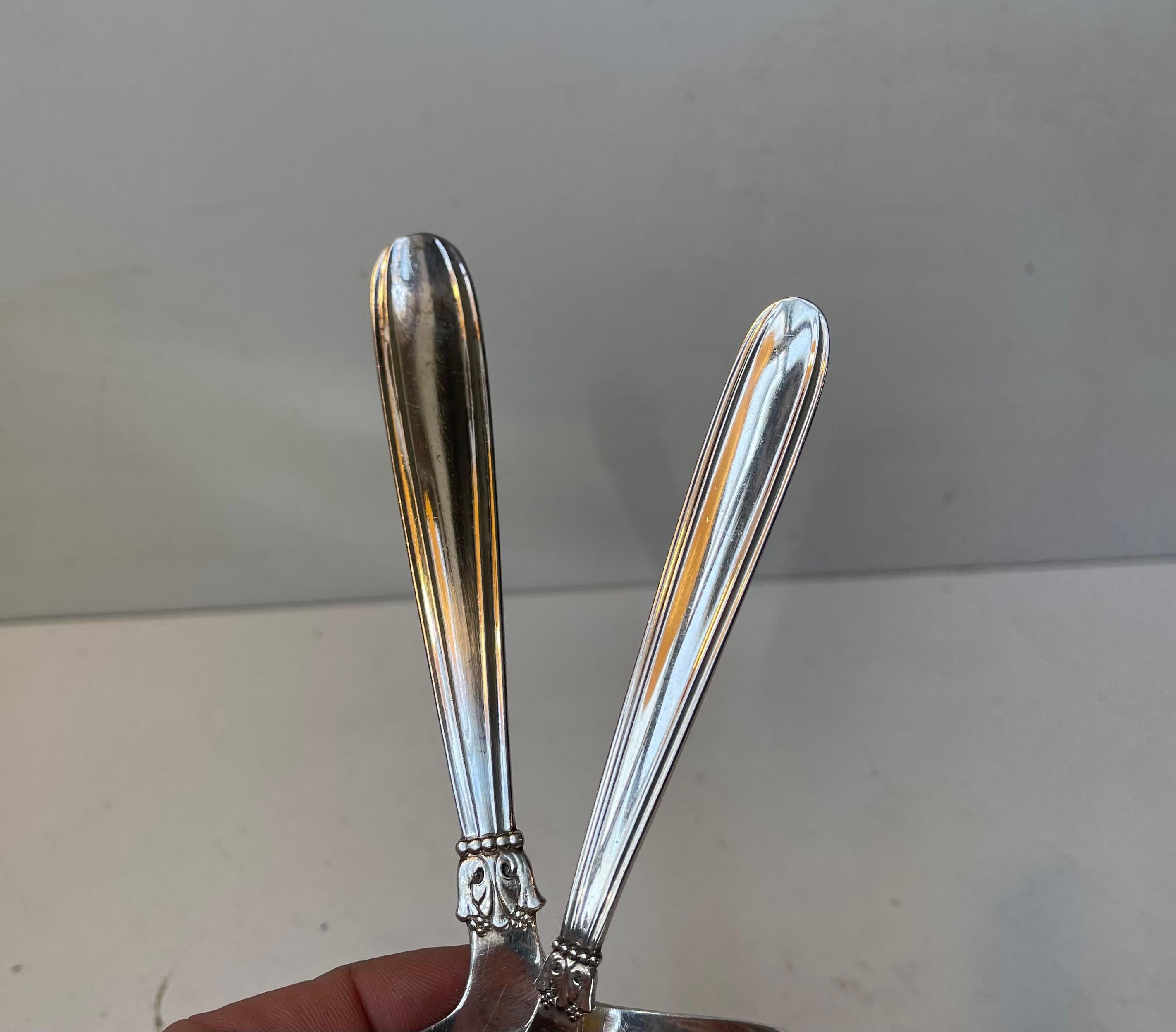 Danese Cucchiai da salsa danesi Karina in argento sterling di Horsens Sølv in vendita