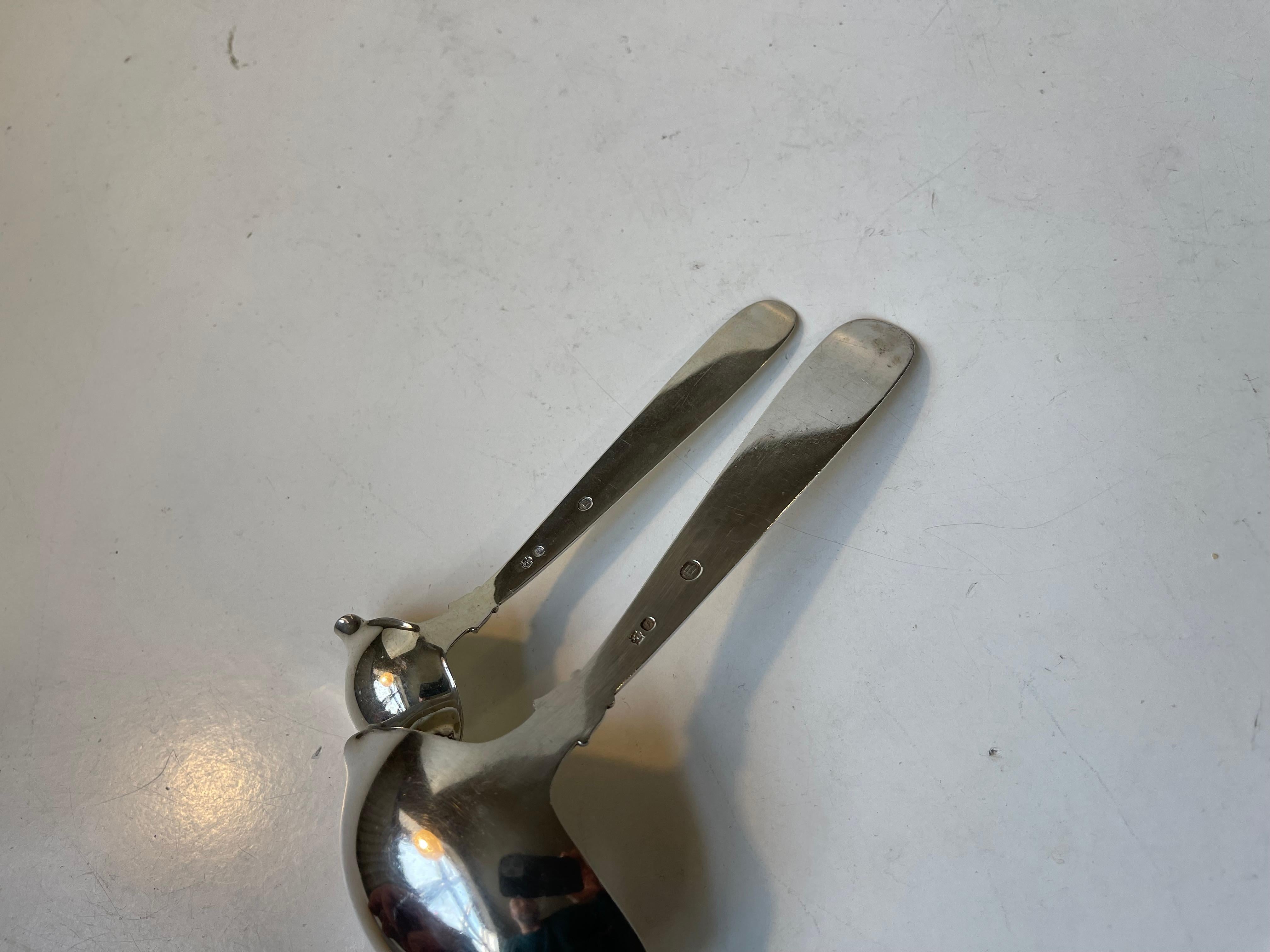 Argento 925 Cucchiai da salsa danesi Karina in argento sterling di Horsens Sølv in vendita