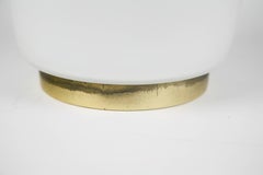 Danish Kastrup Opaline Glass Lamp with Brass Fitting, Denmark, 1960