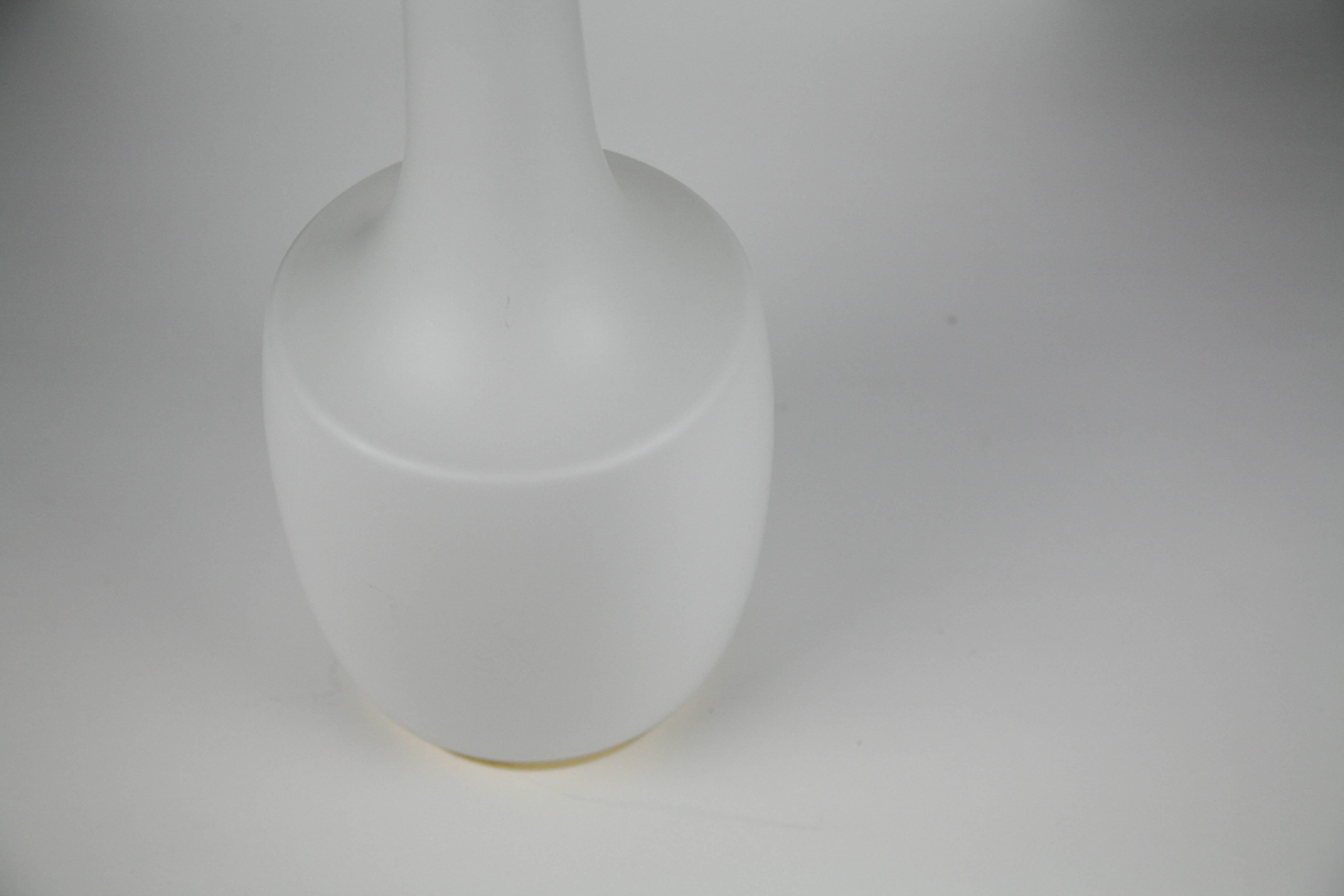 20th Century Danish Kastrup Opaline Glass Lamp with Brass Fitting, Denmark, 1960 For Sale