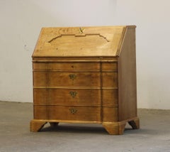 Danish Kjærnulf/Baroque style Oak Secretary Bureau, Slant Front Desk