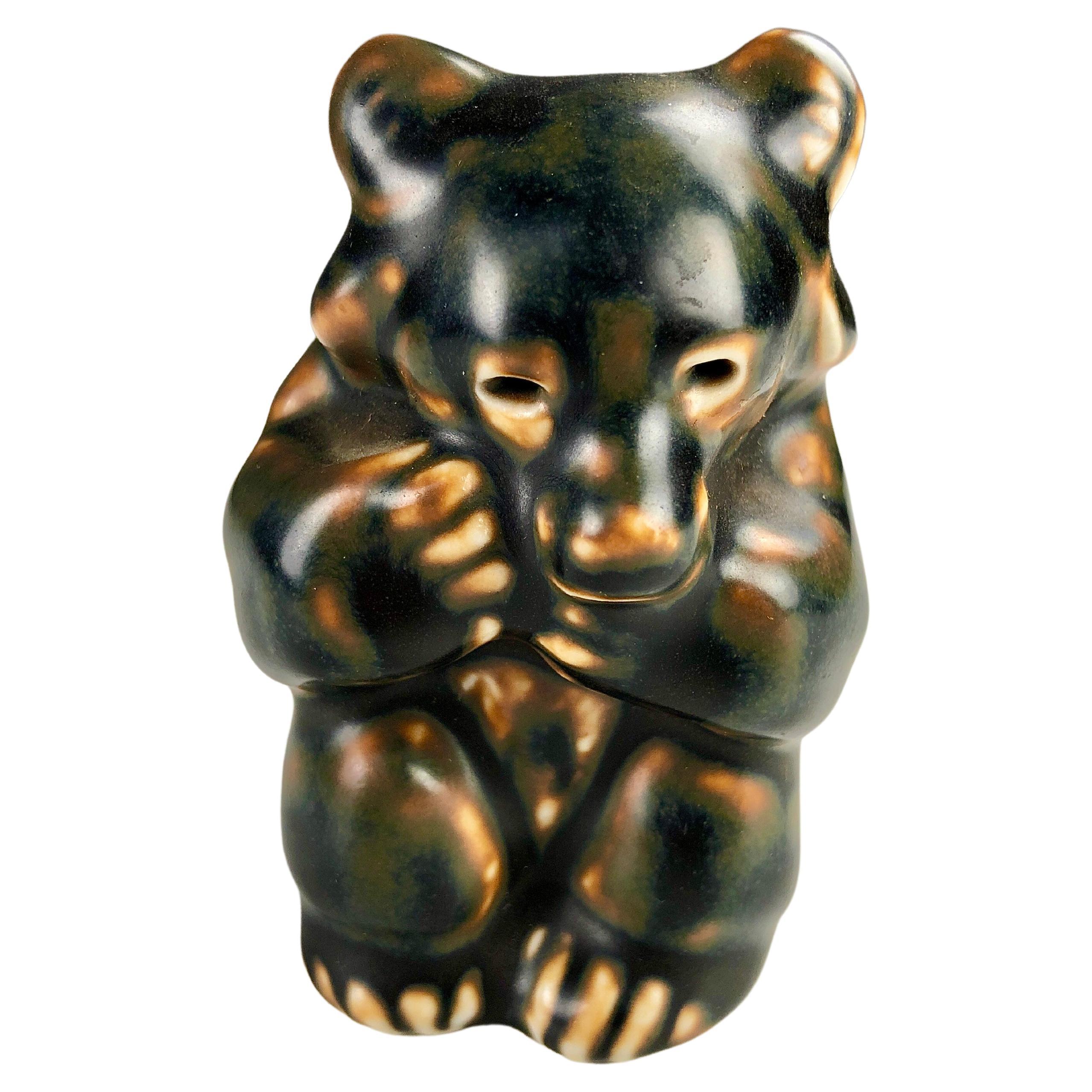 Danish Knud Kyhn Baby Bear Figurine for Royal Copenhagen For Sale