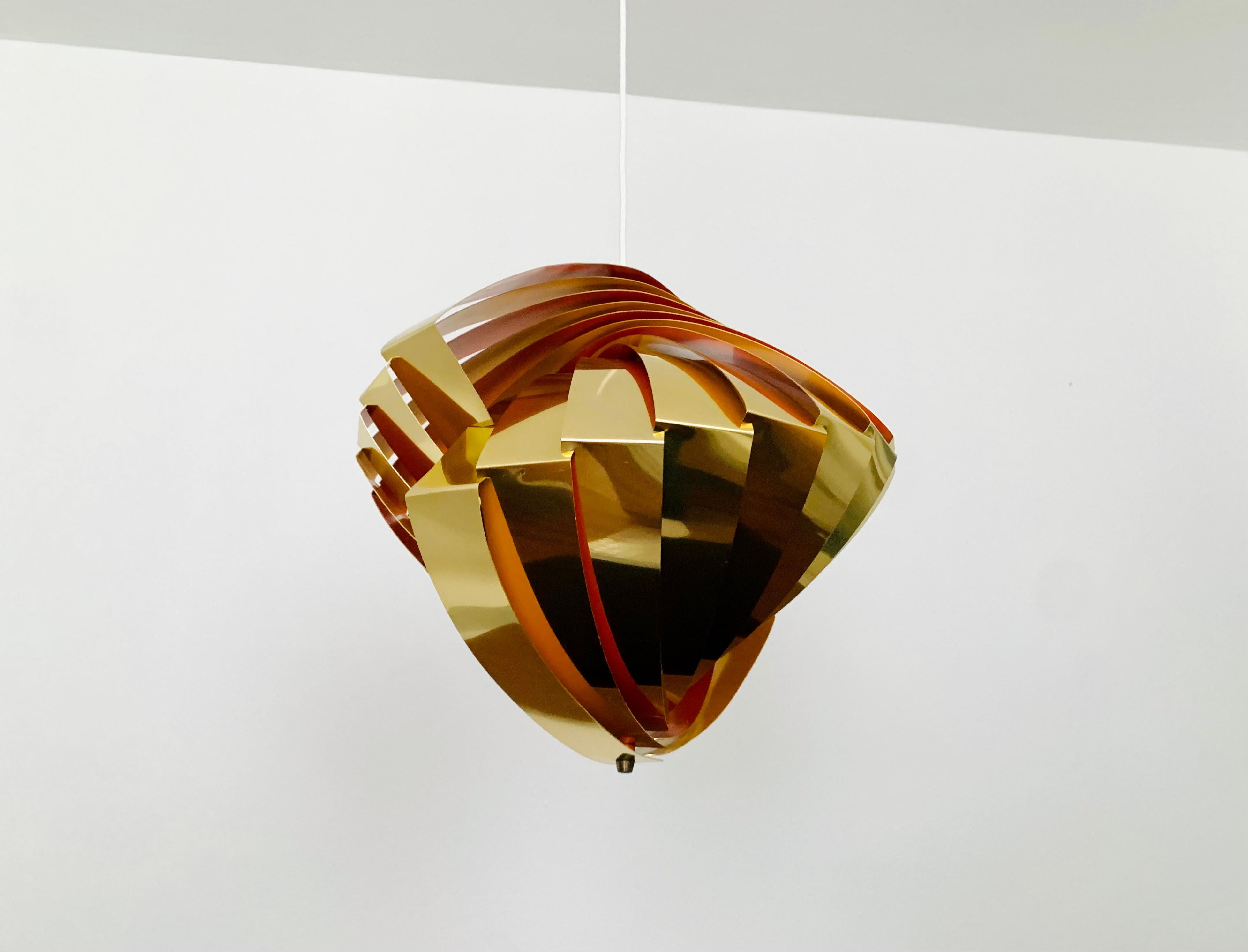 Danish Konkylie Pendant Lamp by Louis Weisdorf for Lyfa In Good Condition For Sale In München, DE