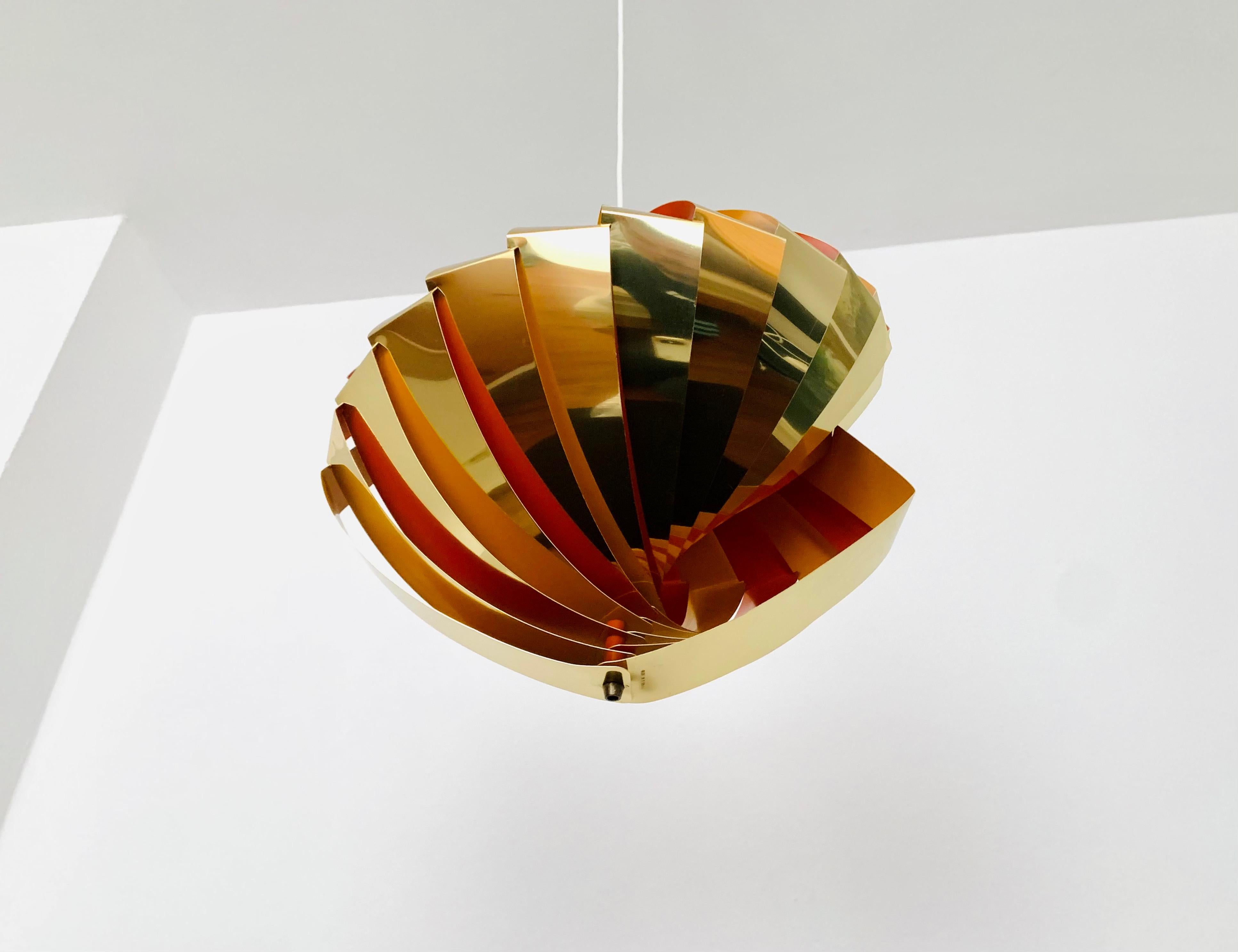 Mid-20th Century Danish Konkylie Pendant Lamp by Louis Weisdorf for Lyfa For Sale