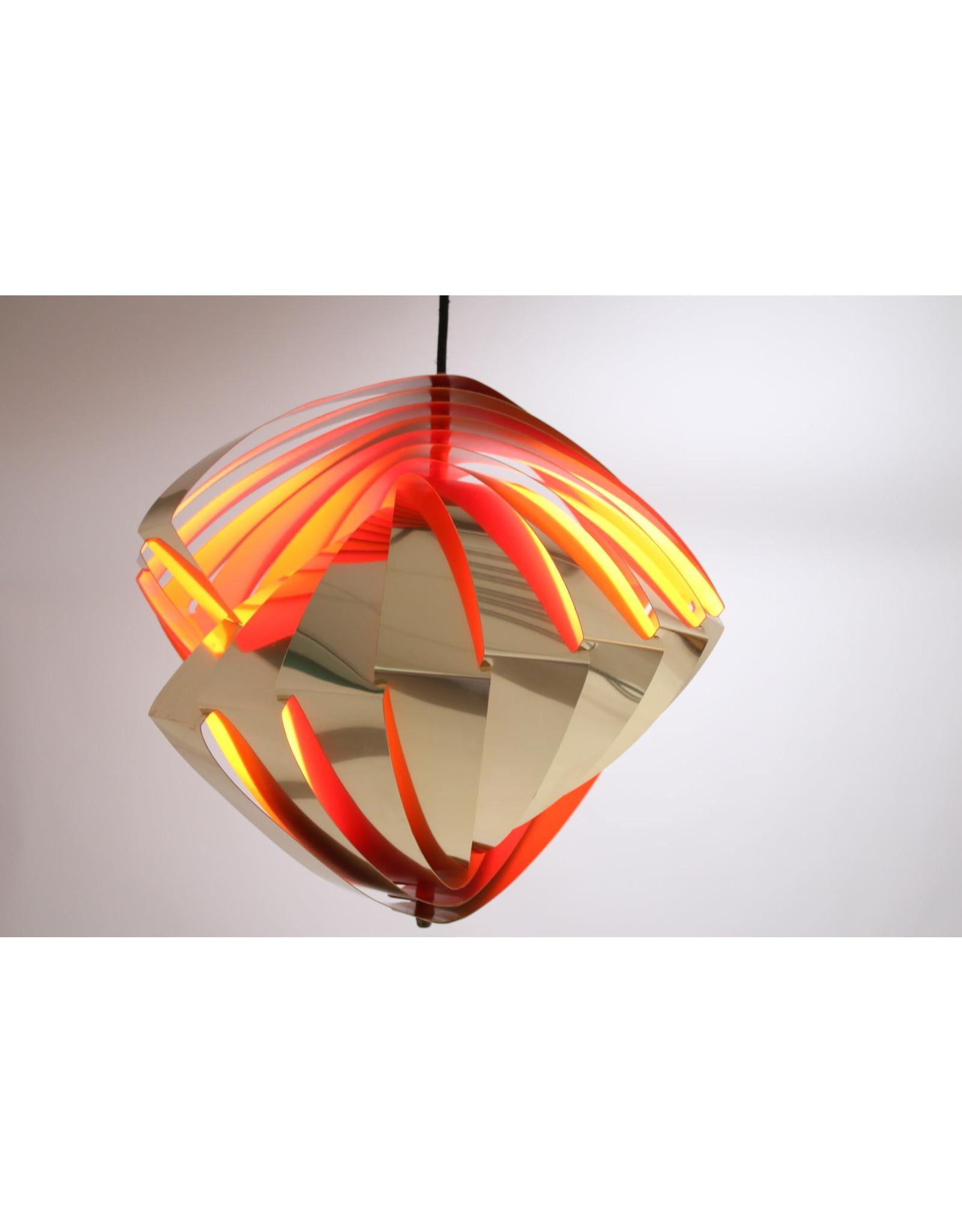 Danish Konkylie Space Age Pendant Lamp by Louis Wiesdorf, 1962 In Good Condition In Oostrum-Venray, NL