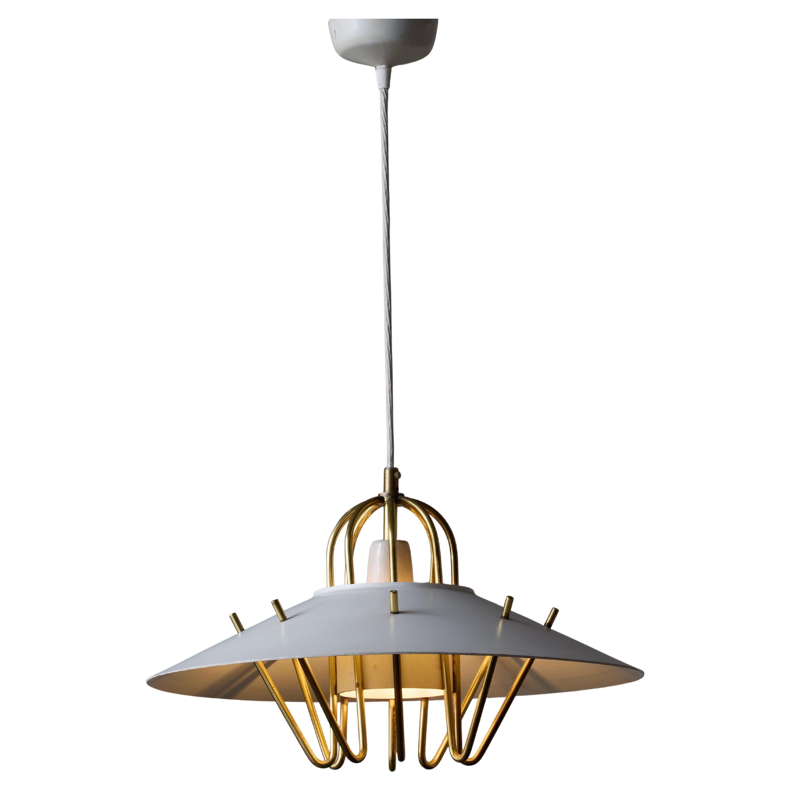 Danish Lacquered Metal and Brass Suspension