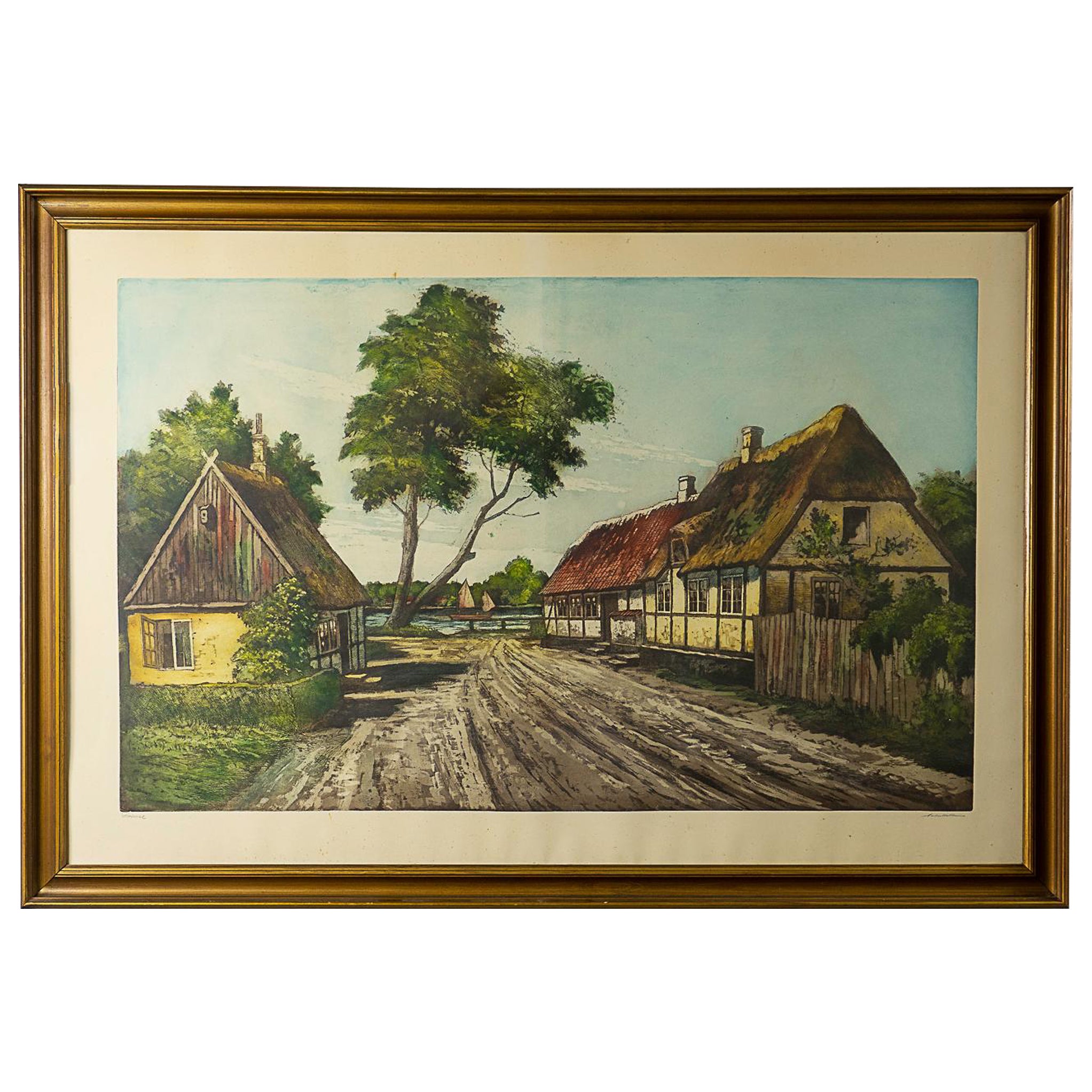 Lithographie - Paysage danois