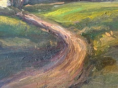 Danish Landscape Oil Painting on Panel, Signed, Mid-20th Century