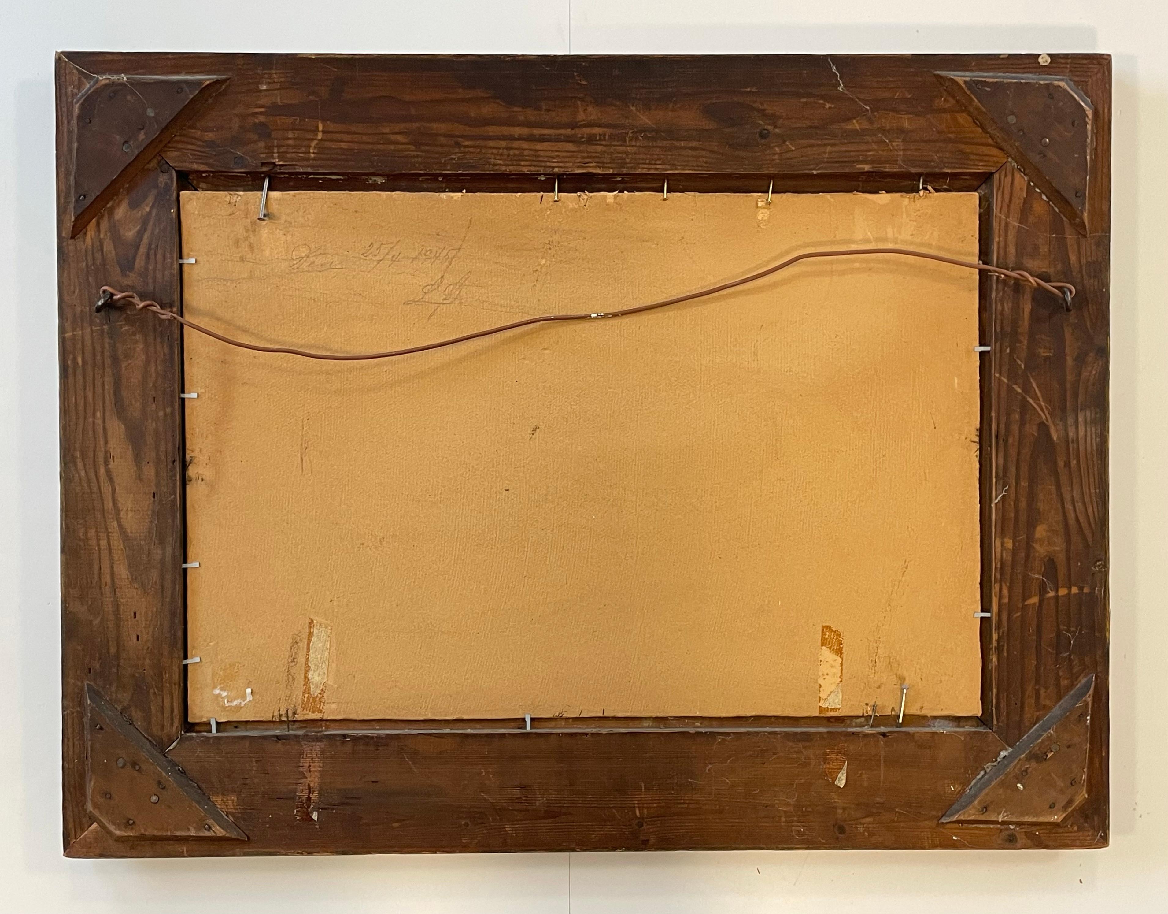 Quadro paesaggistico danese con uomo e cavalli da aratura del 1945 in vendita 3