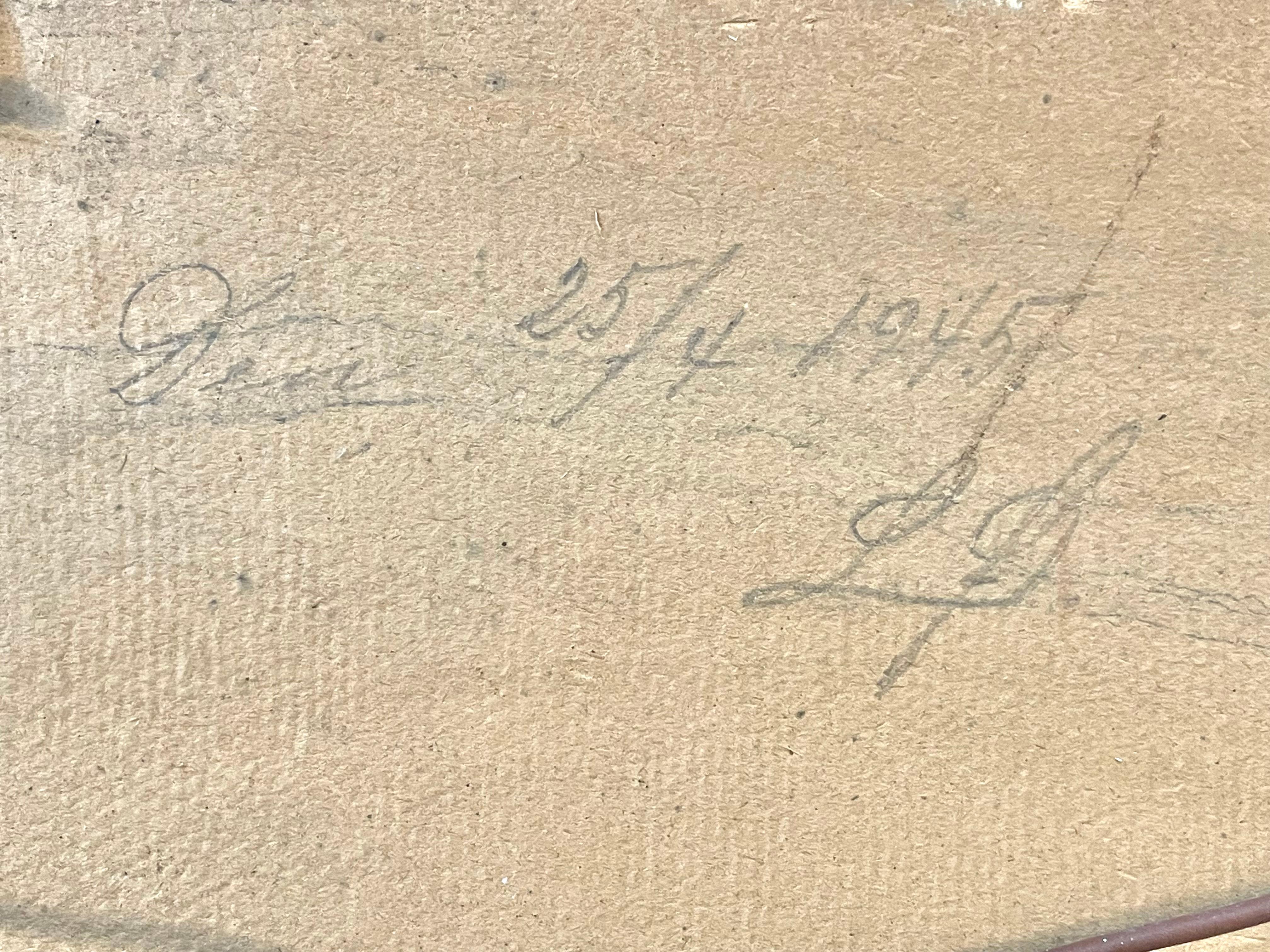 Quadro paesaggistico danese con uomo e cavalli da aratura del 1945 in vendita 4